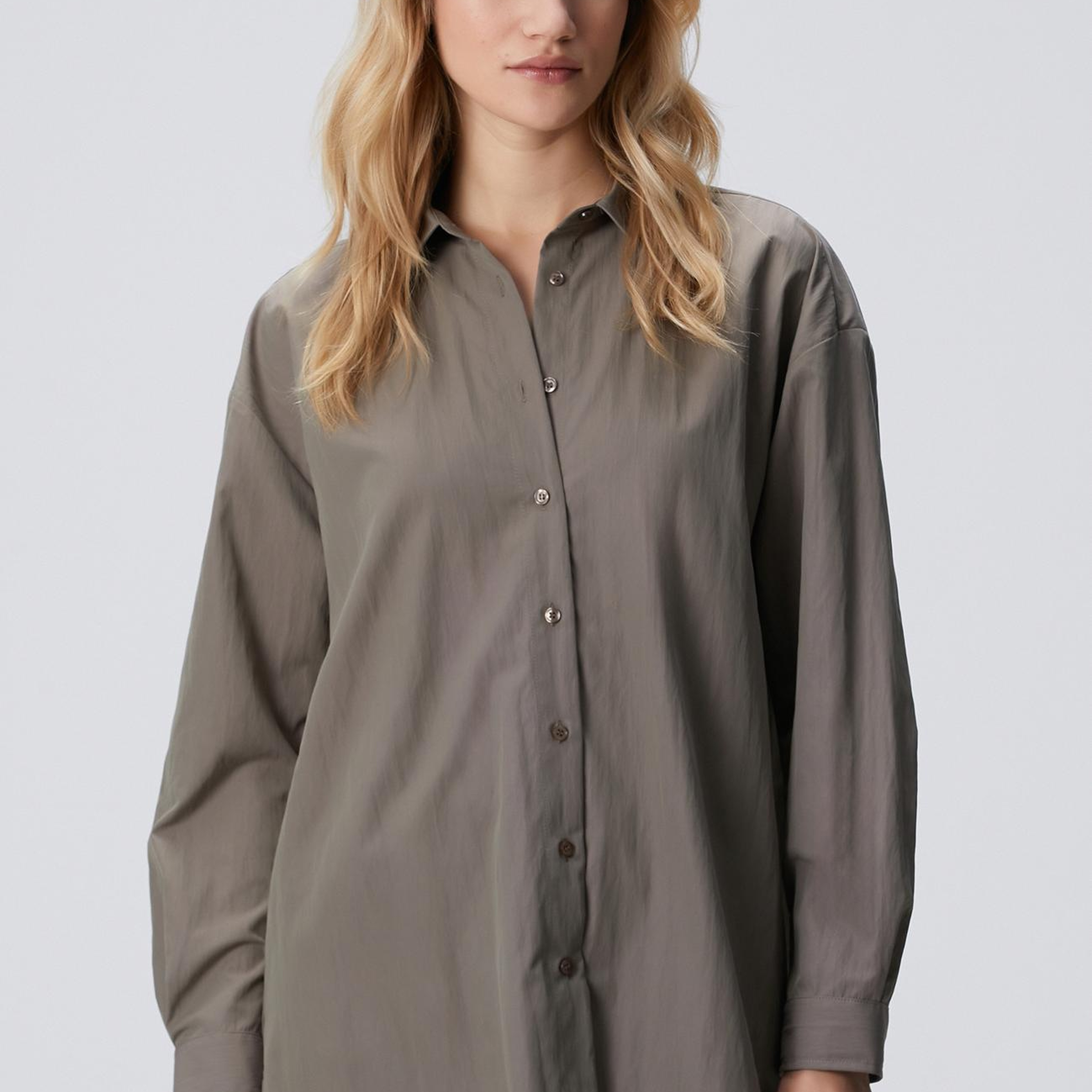 Network Kadın Açık Haki Gömlek