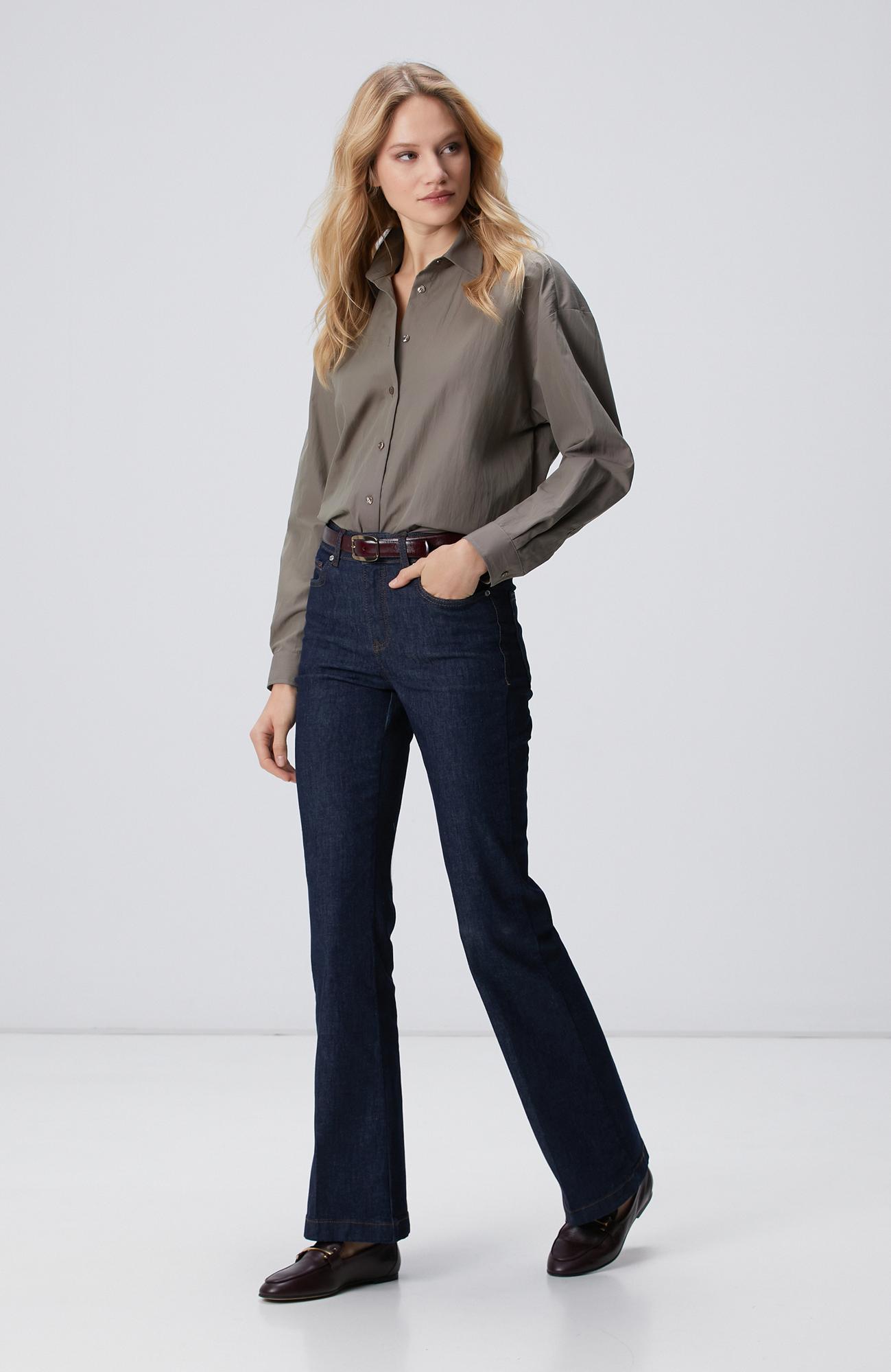 Network Kadın Açık Haki Gömlek