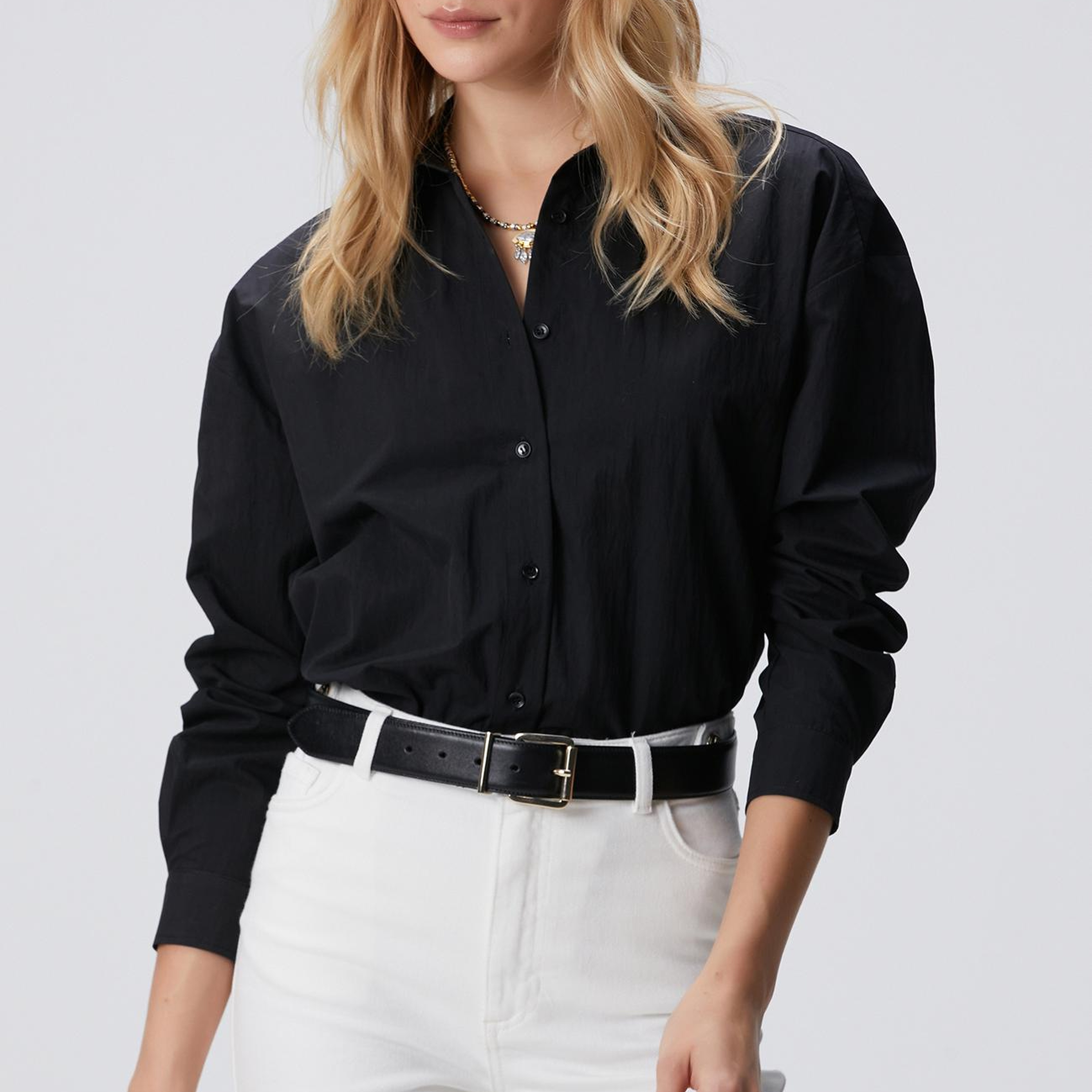 Network Kadın Siyah Gömlek