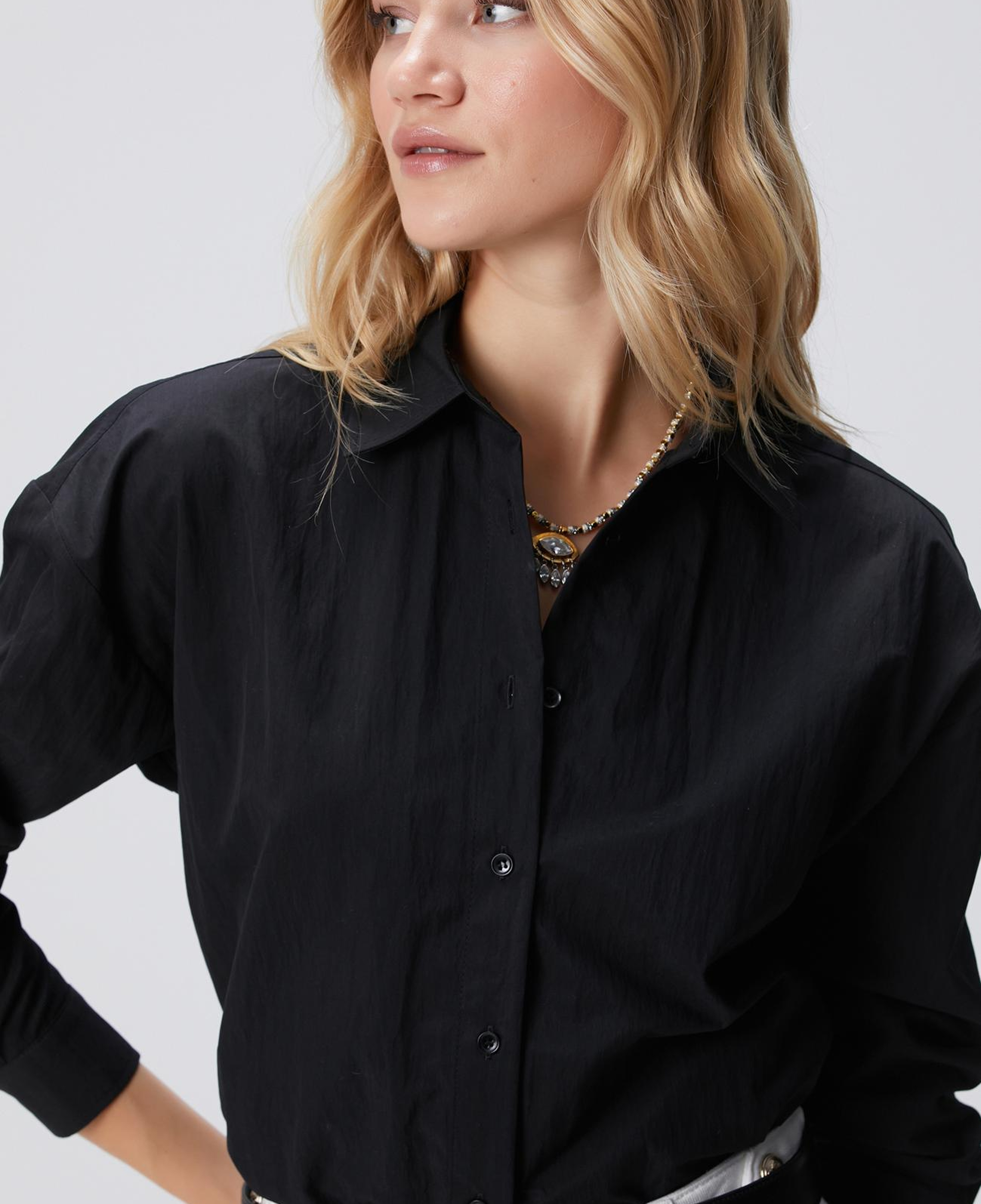 Network Kadın Siyah Gömlek