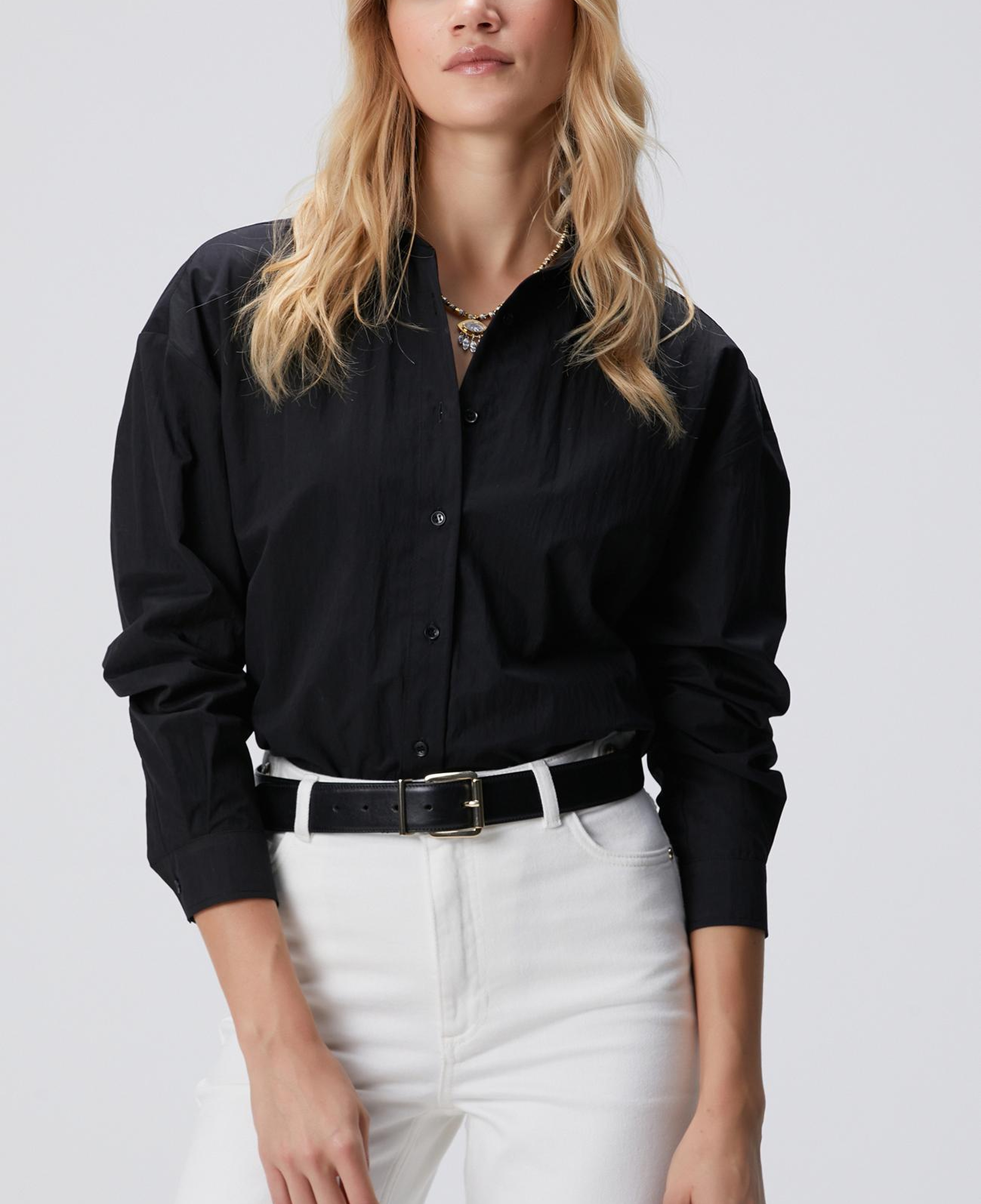 Network Kadın Siyah Gömlek