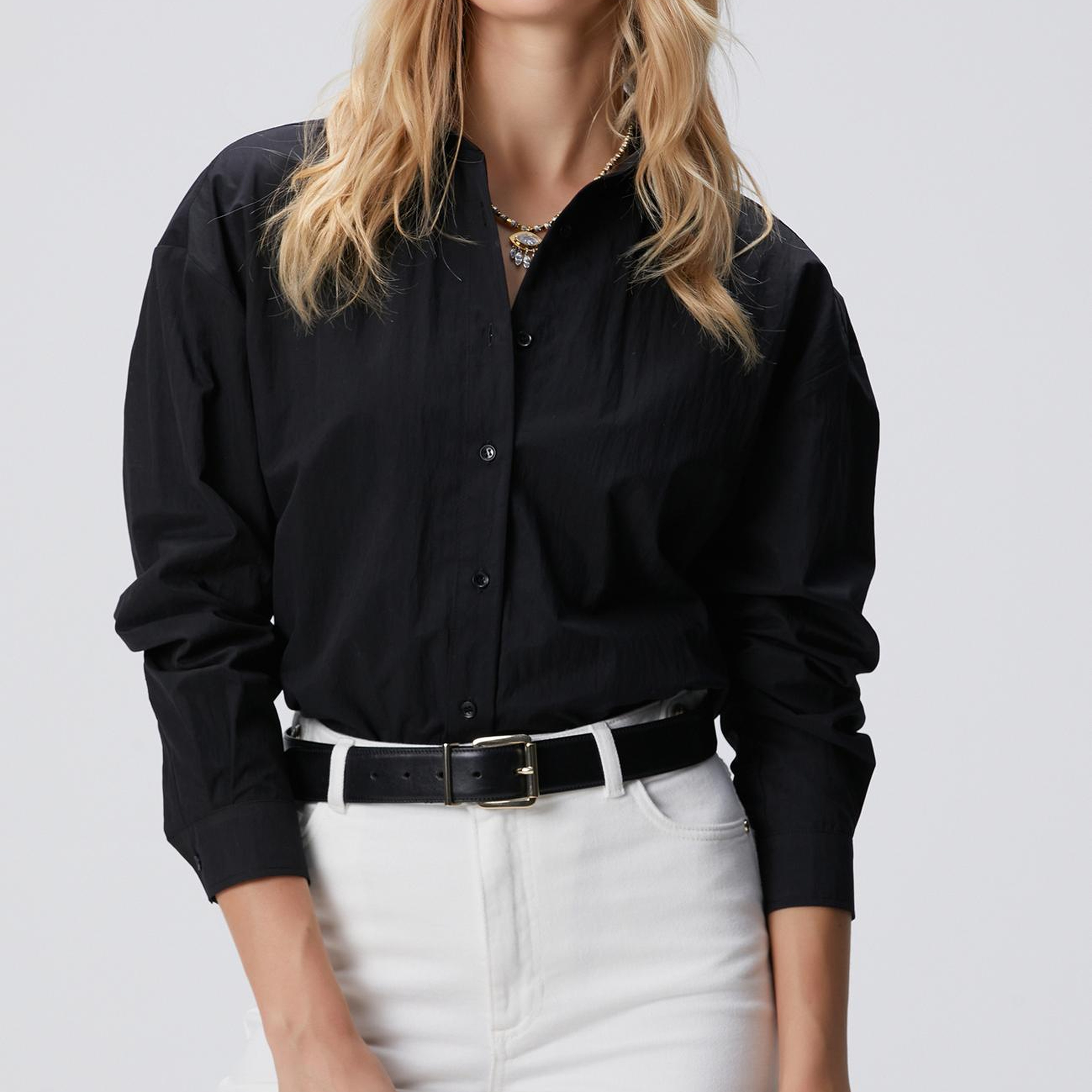 Network Kadın Siyah Gömlek