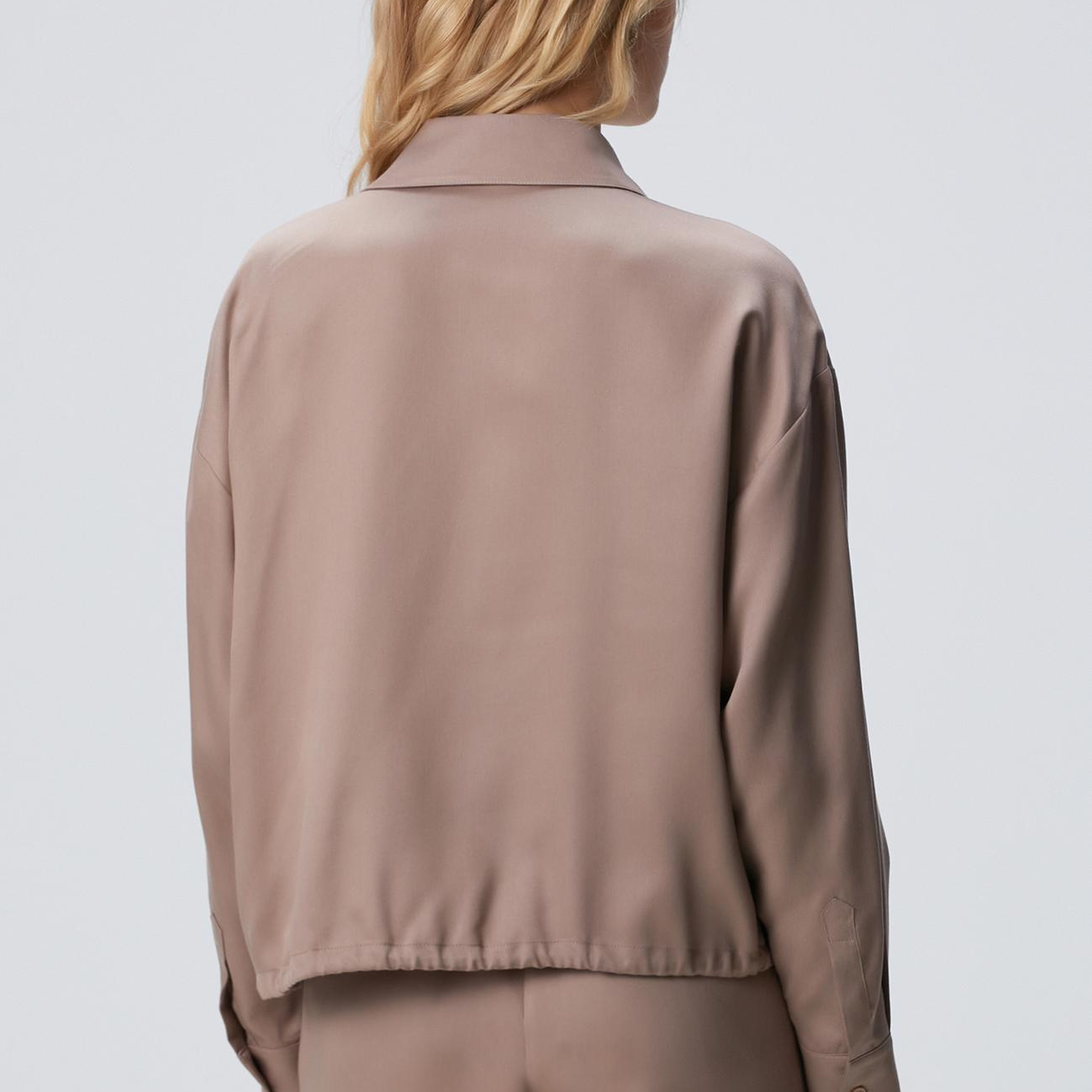 Network Kadın Vizon Beli Büzgülü Tencel Gömlek