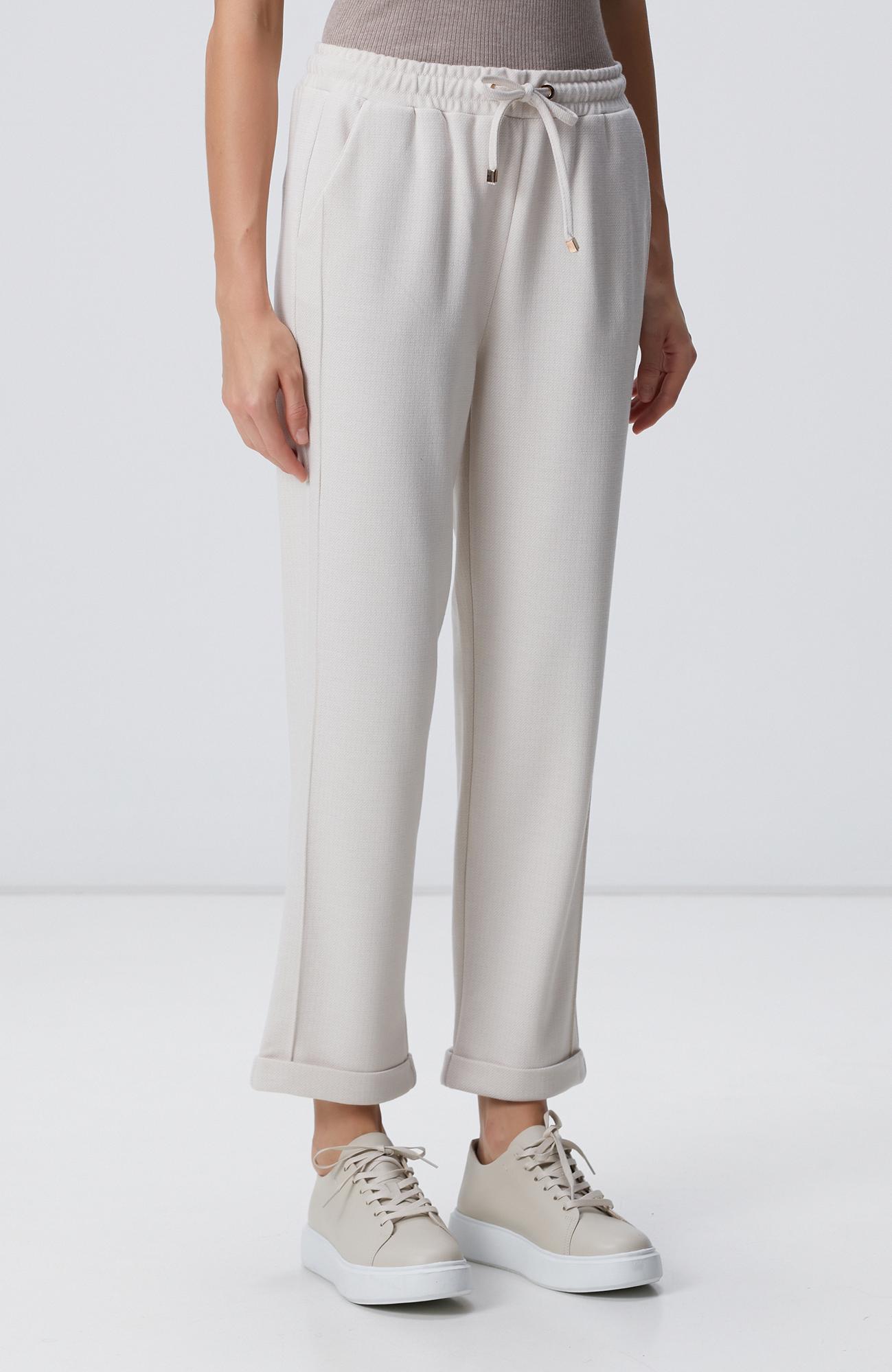 Network Kadın Bej Dikiş Detaylı Casual Pantolon