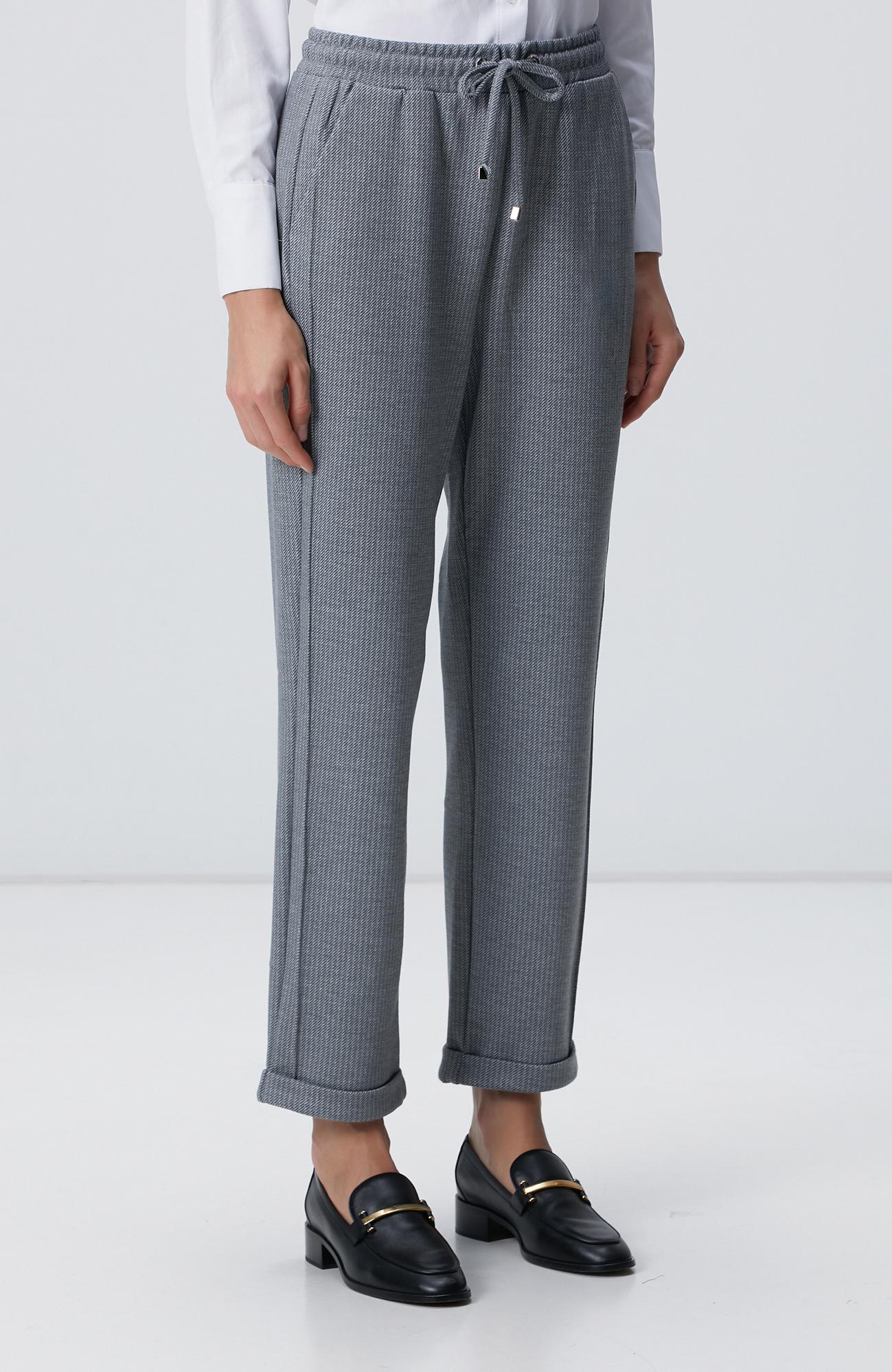 Network Kadın Gri Dikiş Detaylı Casual Pantolon