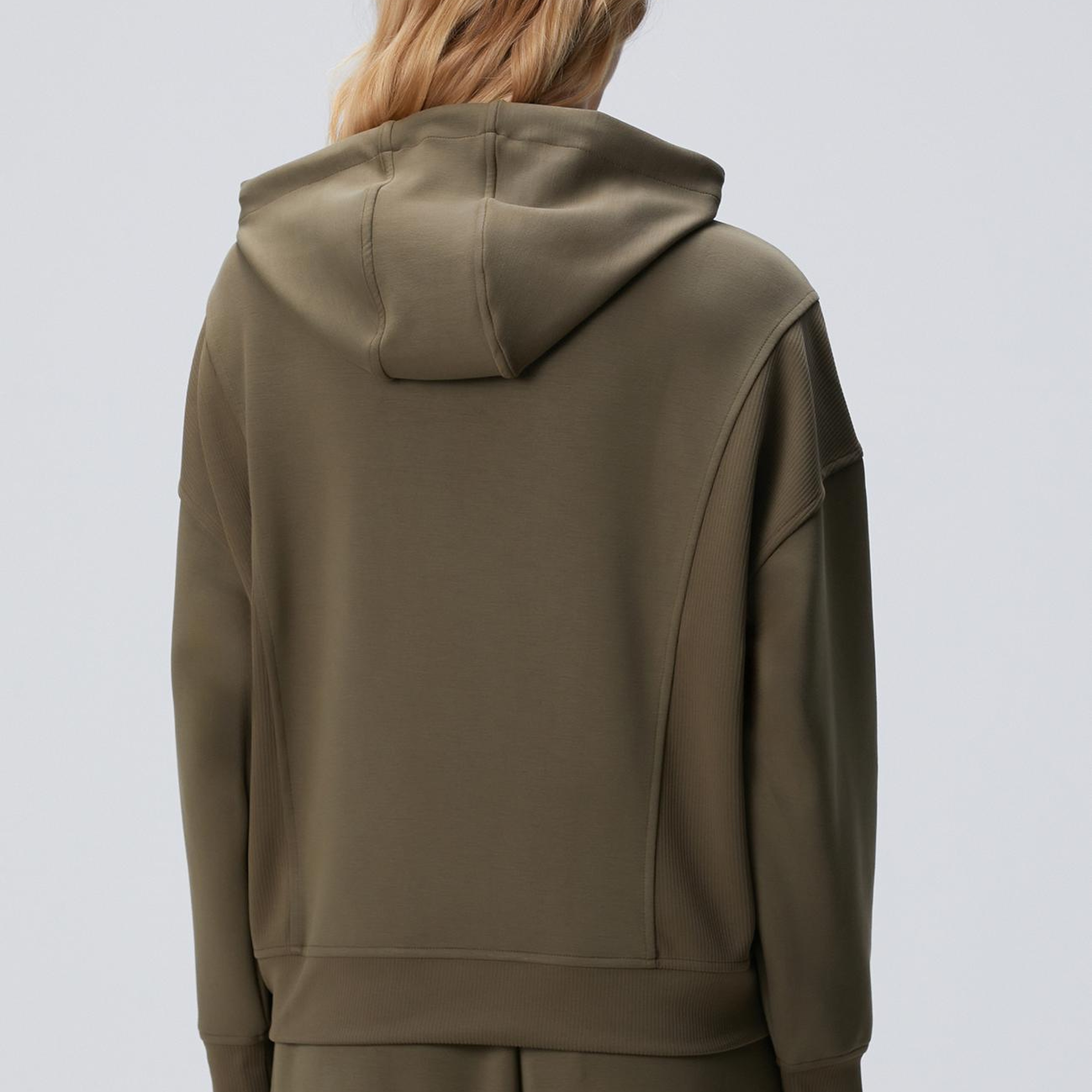 Network Kadın Haki Kapüşonlu Sweatshirt