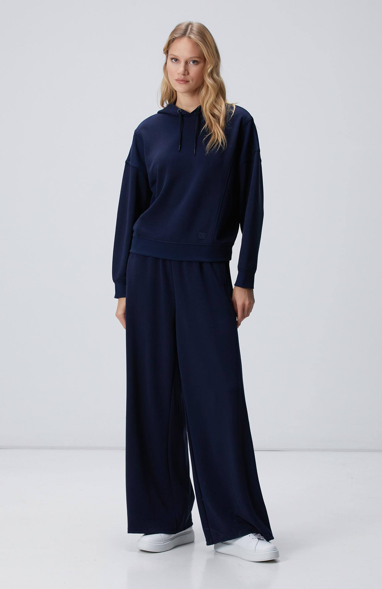 Network Kadın Lacivert Kapüşonlu Sweatshirt