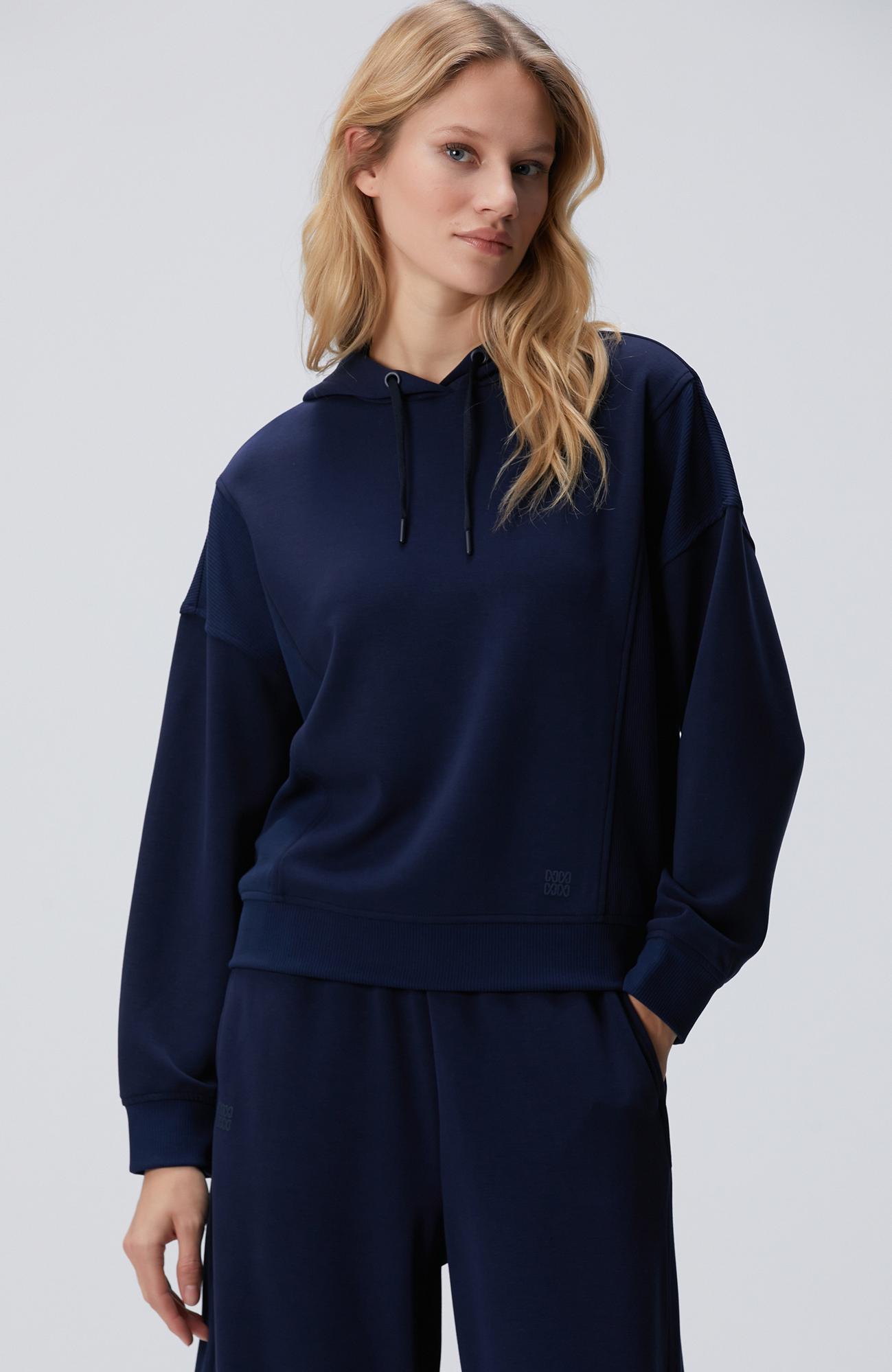 Network Kadın Lacivert Kapüşonlu Sweatshirt