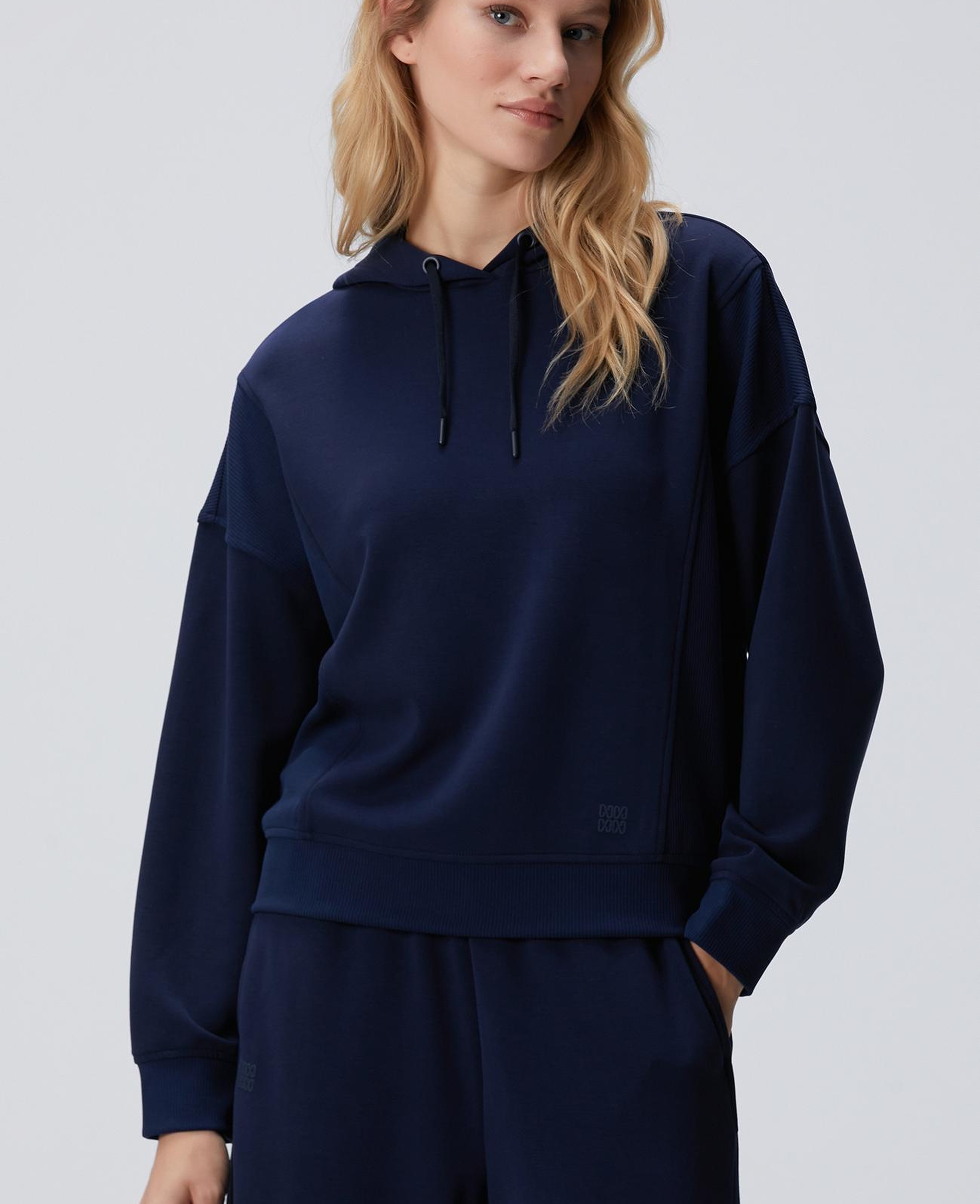 Network Kadın Lacivert Kapüşonlu Sweatshirt