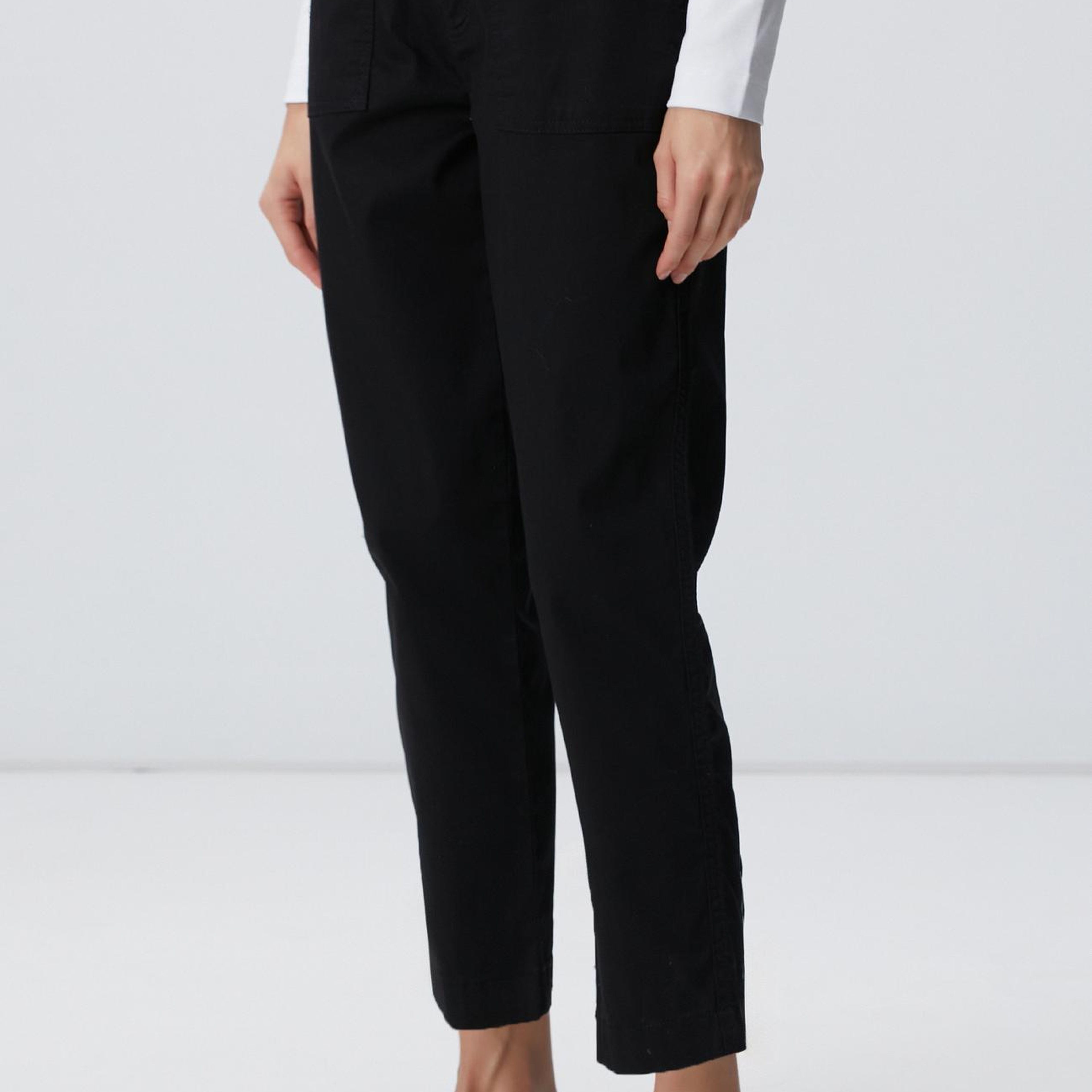 Network Kadın Siyah Dokuma Casual Pantolon