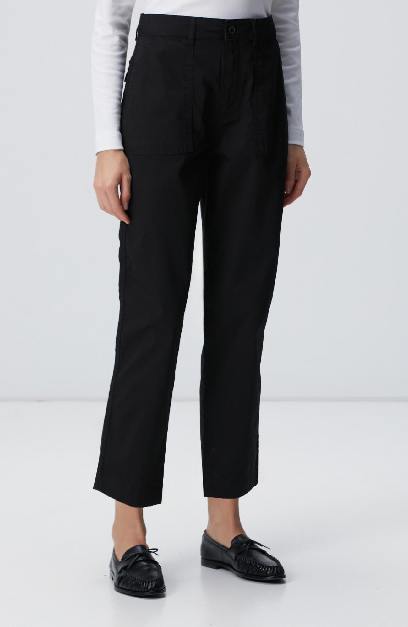 Network Kadın Siyah Dokuma Casual Pantolon