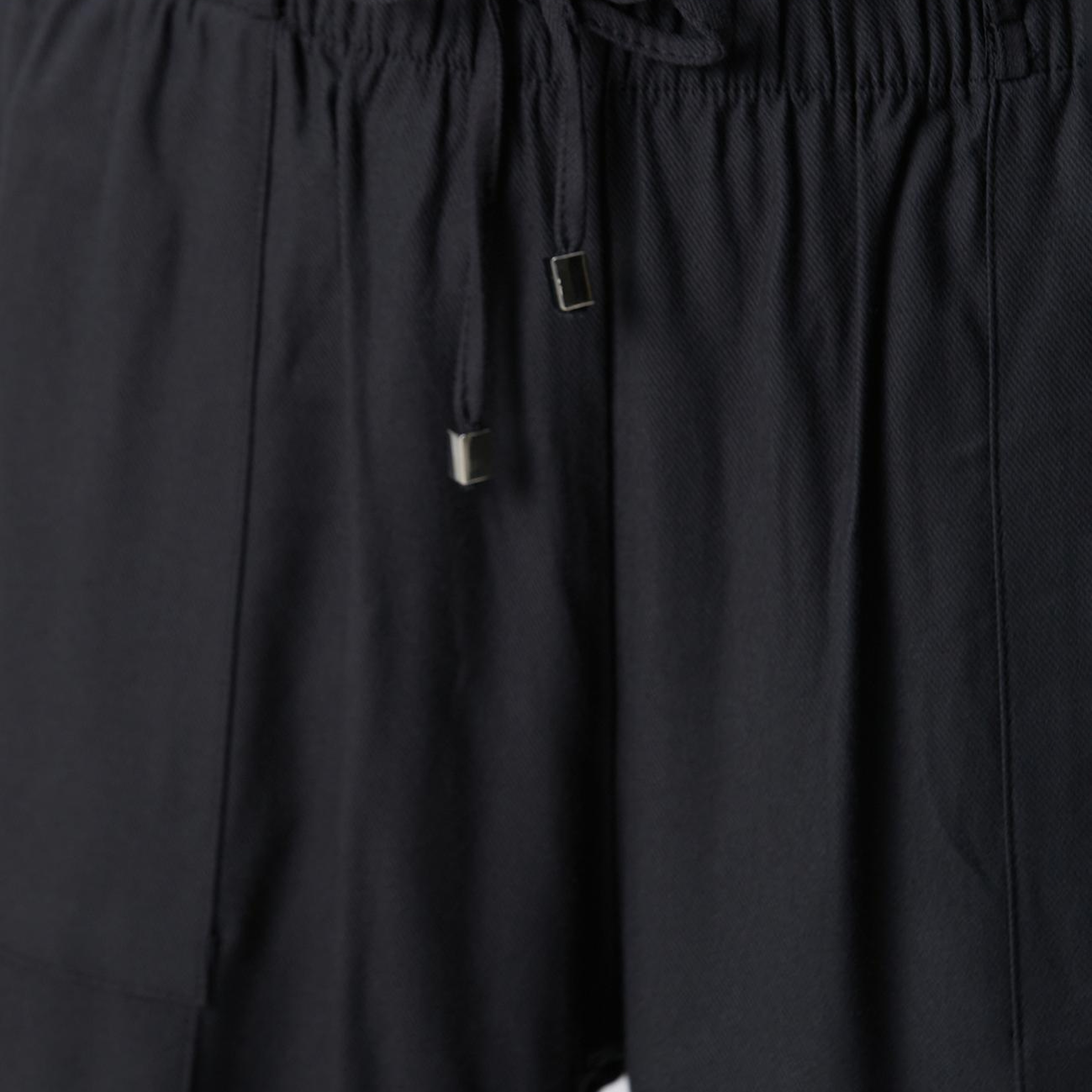 Network Kadın Antrasit İnce Diyagonal Desenli Tencel Pantolon