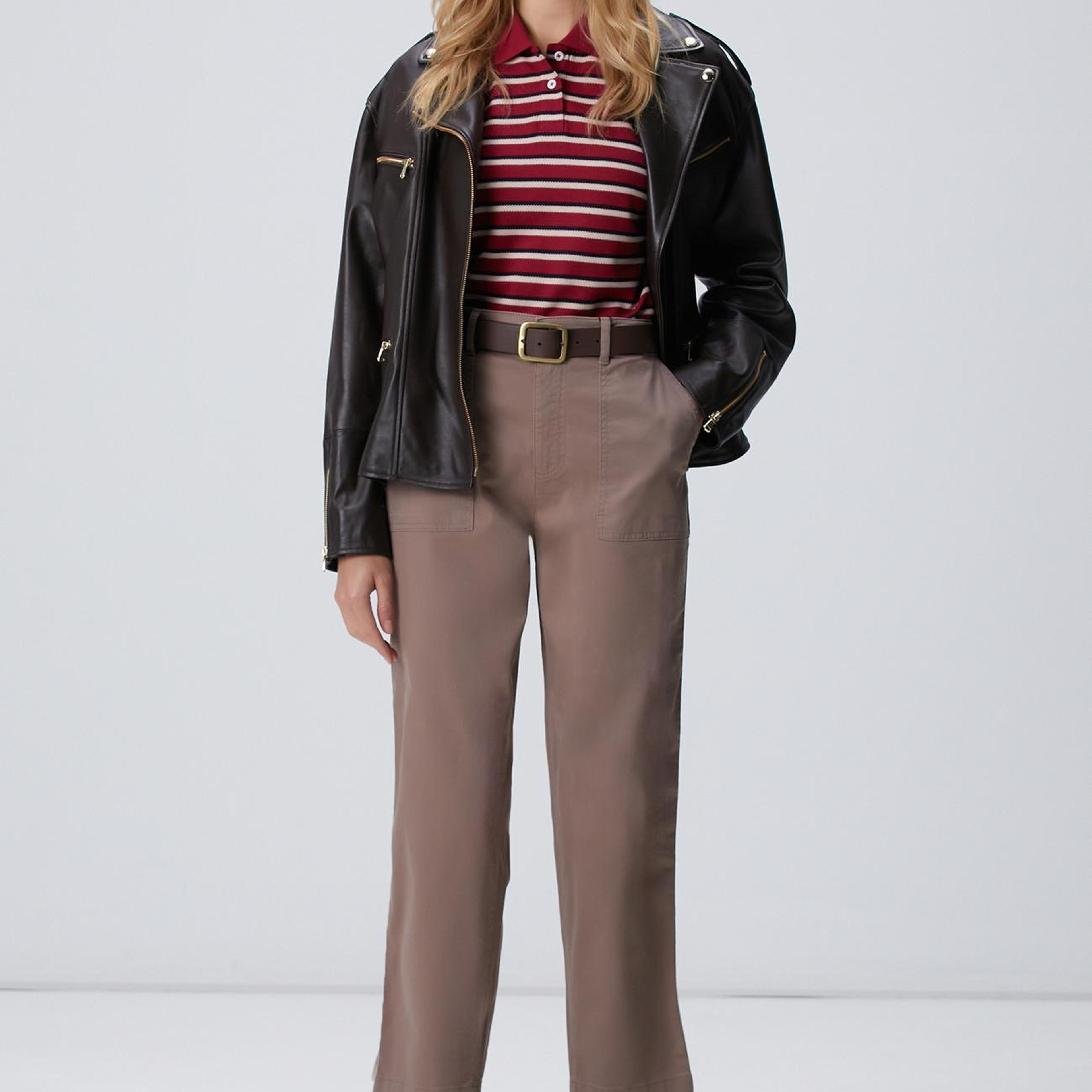 Network Kadın Vizon Dokuma Casual Pantolon