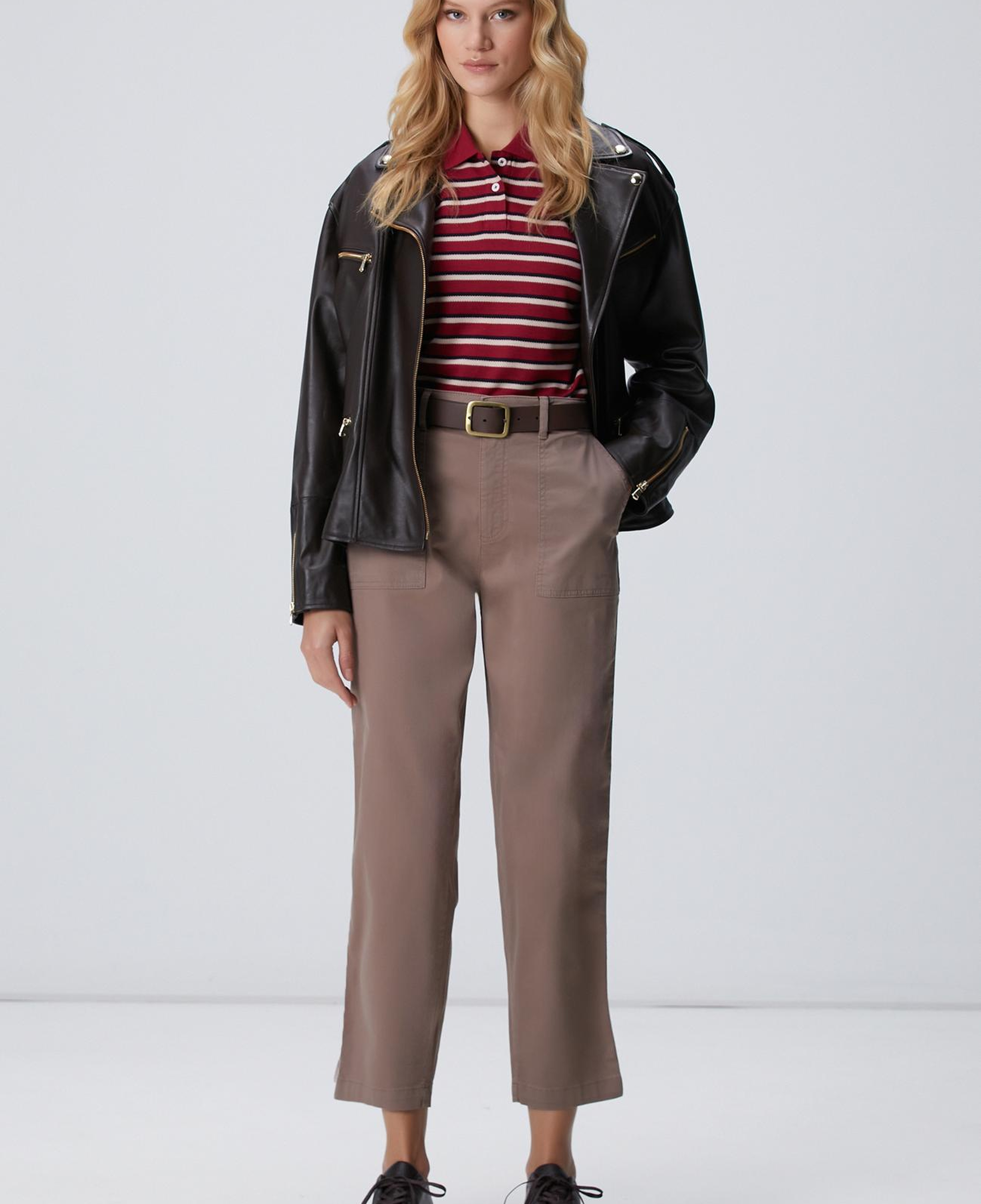 Network Kadın Vizon Dokuma Casual Pantolon