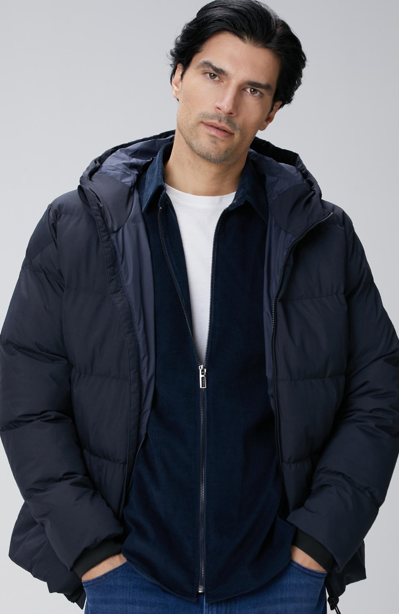 Network Erkek Lacivert Kapüşonlu Puffer Mont