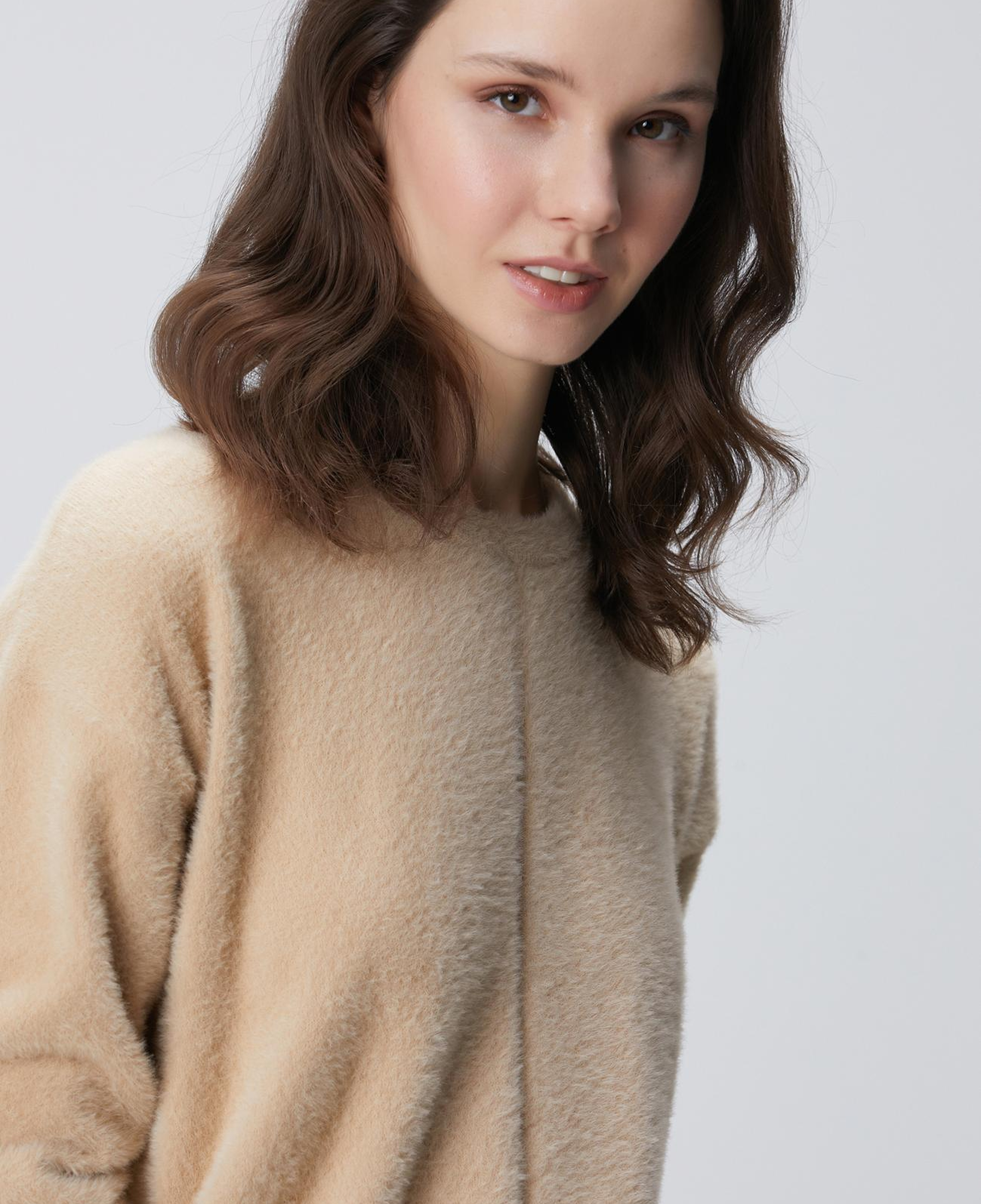 Network Kadın Bej Sakal İp Basic Kazak