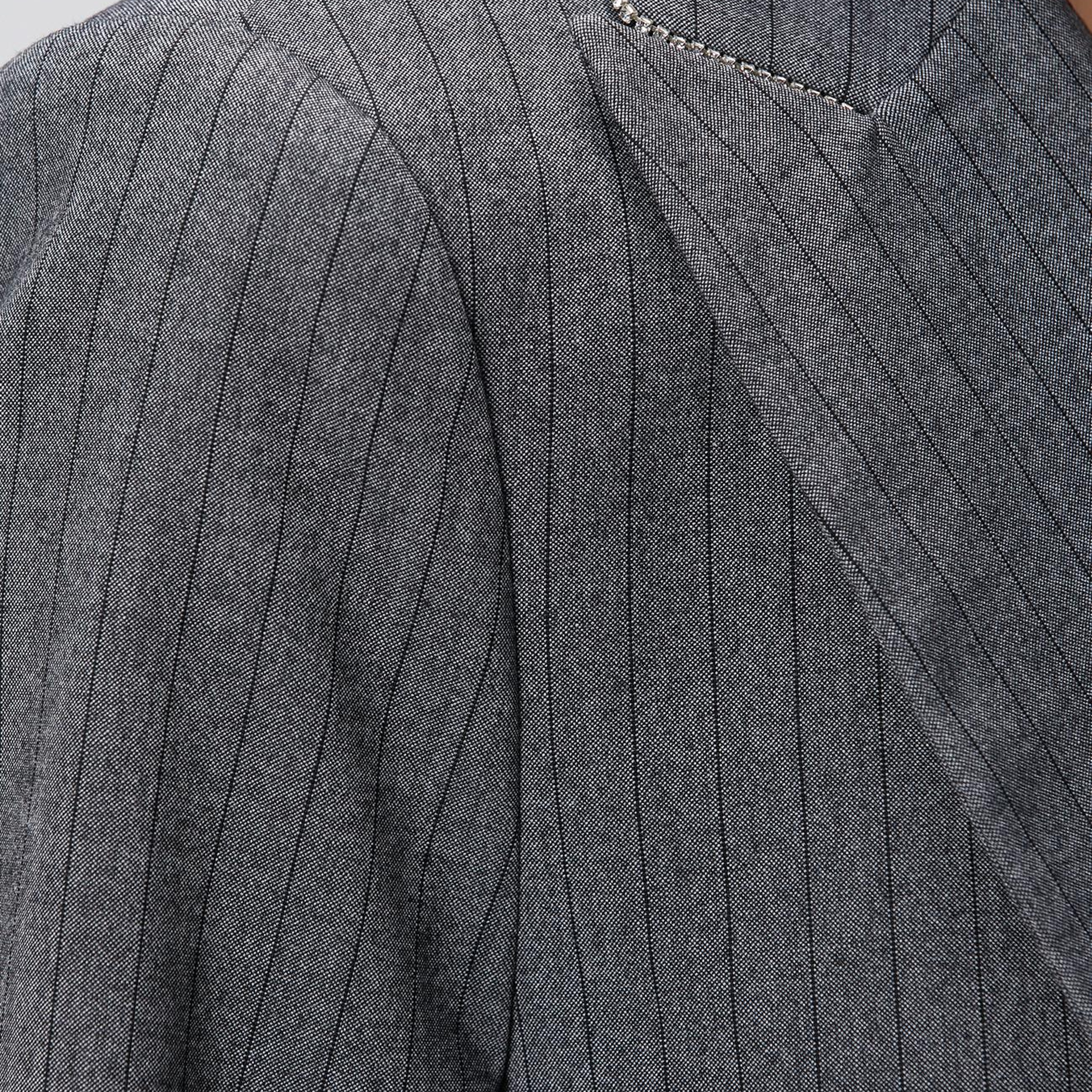 Network Kadın Antrasit Yakası Zincir Taş Detaylı Yün Karışımlı Ceket