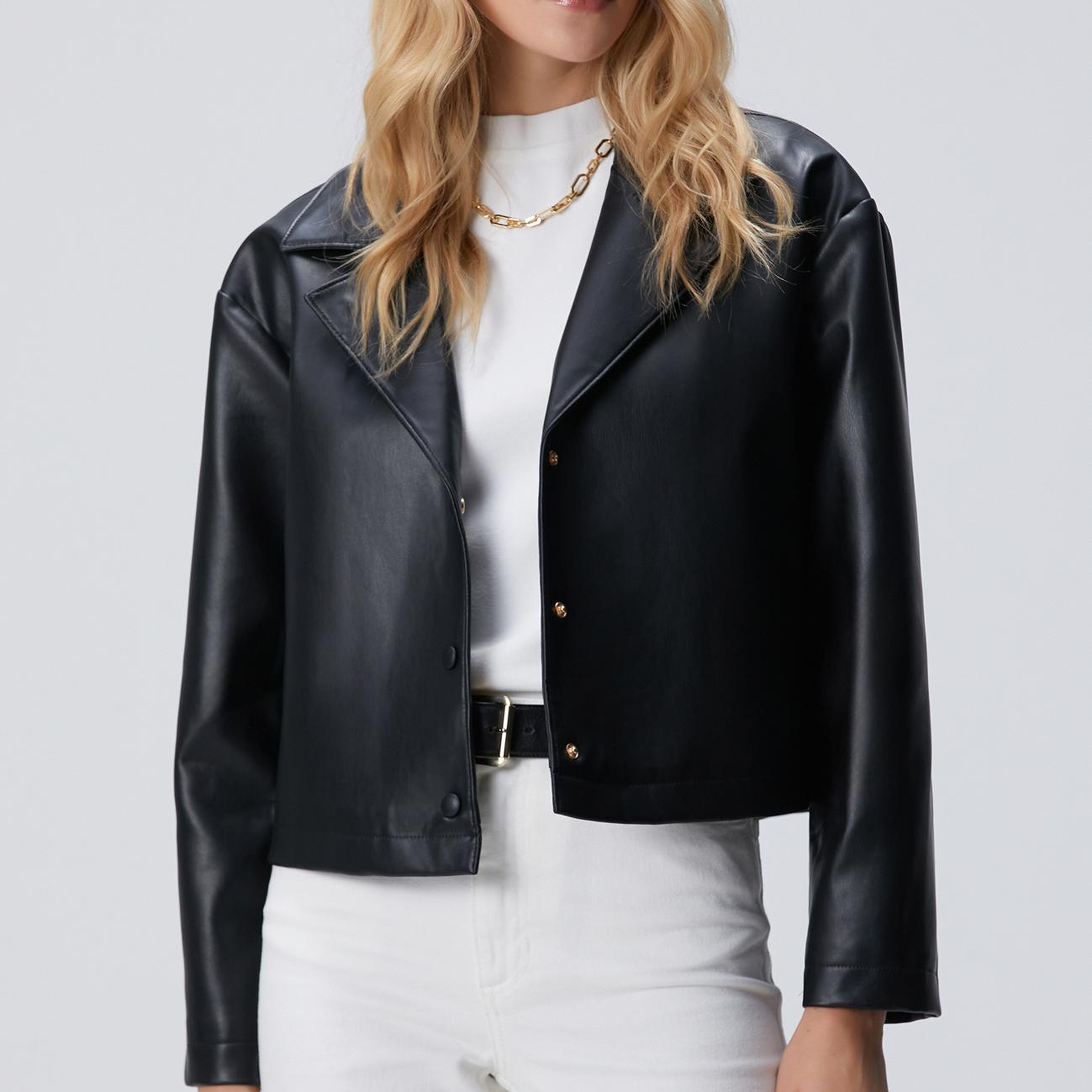 Network Kadın Siyah Suni Deri Ceket