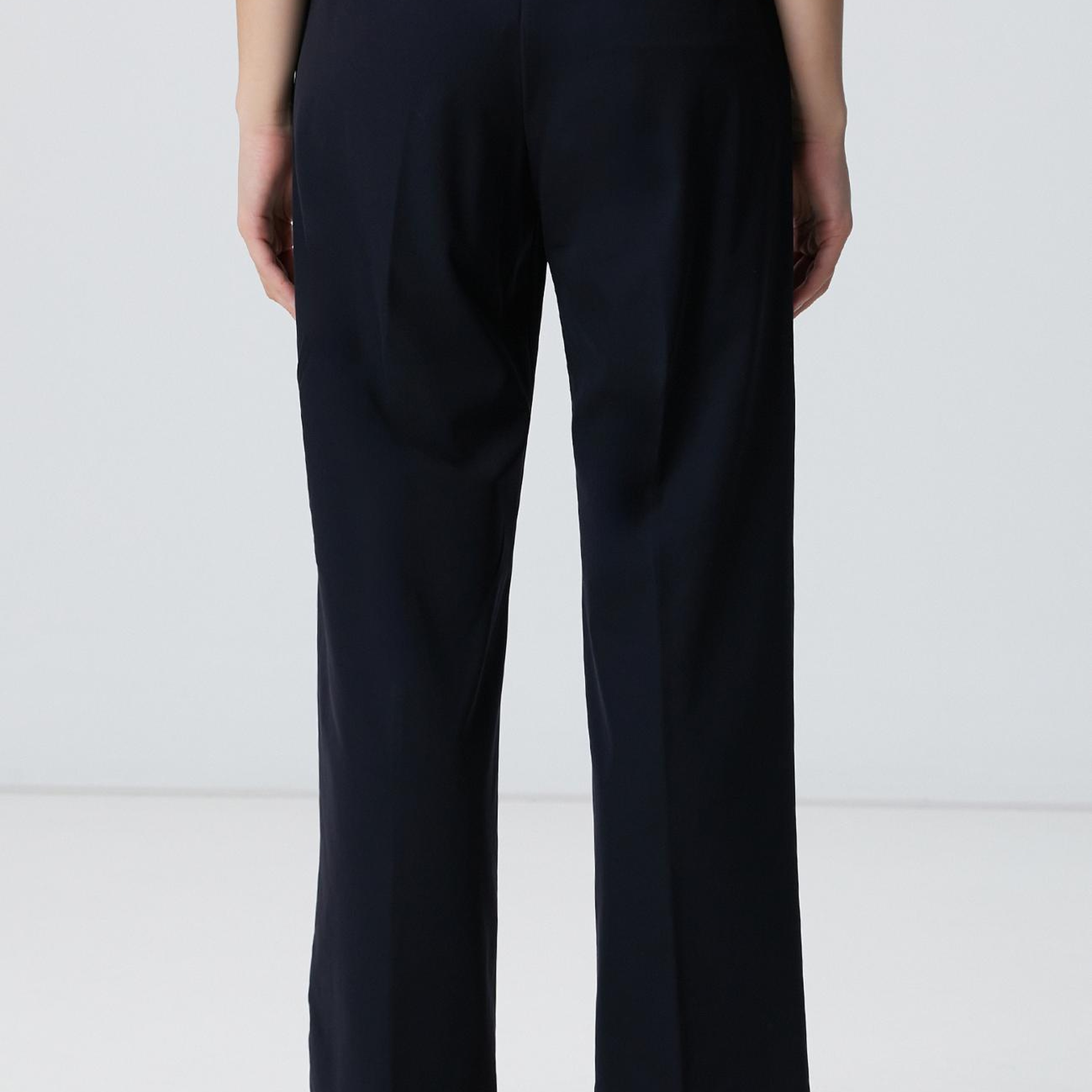 Network Kadın Lacivert Geniş Paça Basic Pantolon