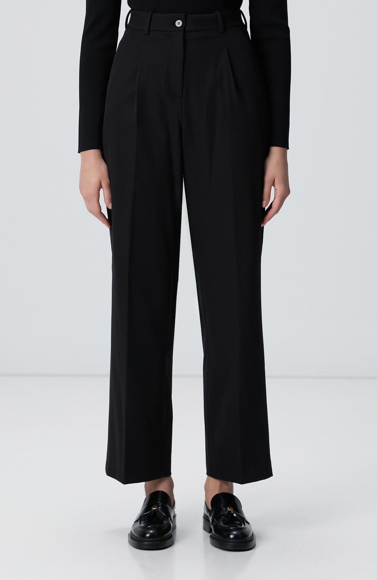 Network Kadın Siyah Geniş Paça Basic Pantolon