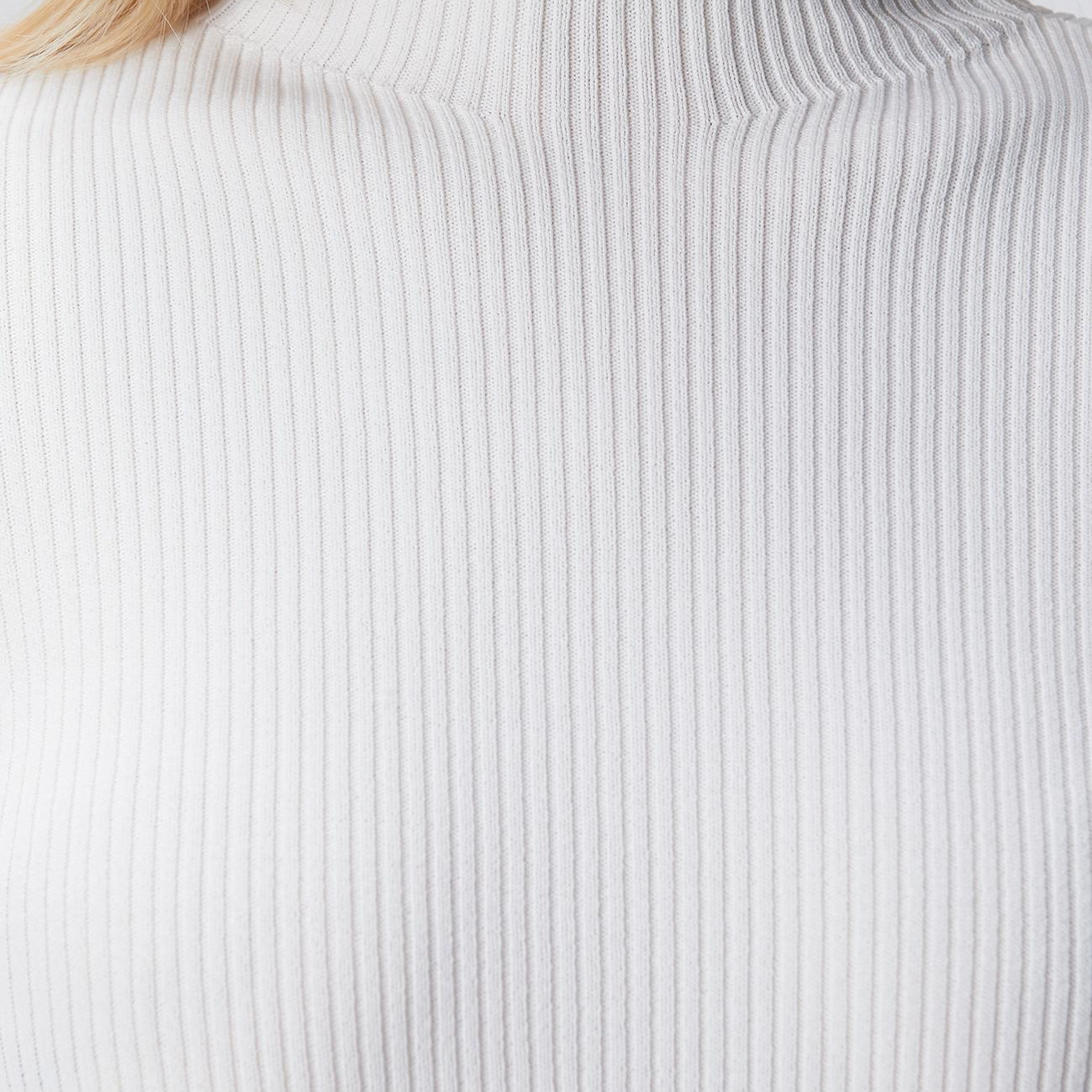 Network Kadın Kırık Beyaz Örgülü Dik Yaka Rayon Basic Kazak