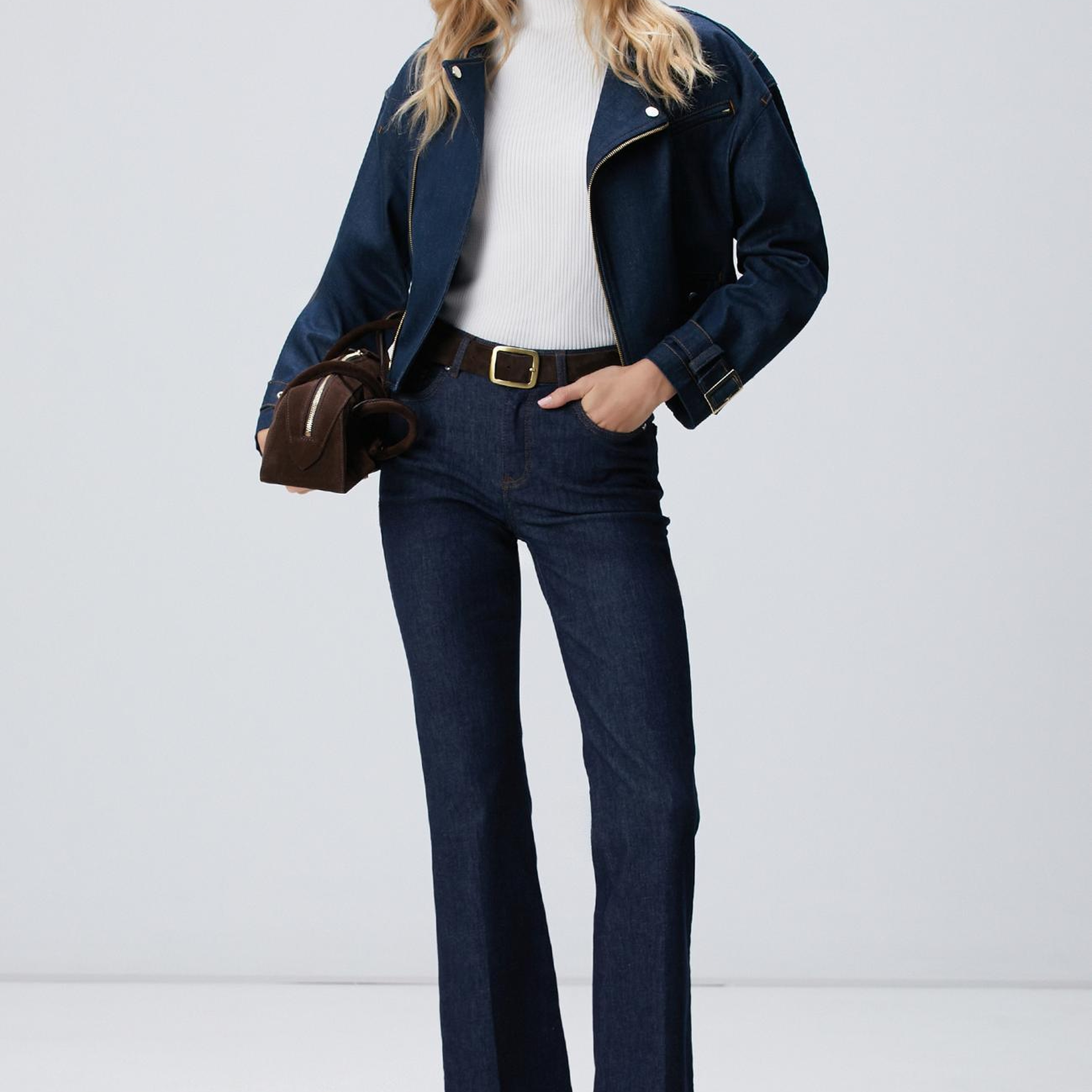 Network Kadın Kırık Beyaz Örgülü Dik Yaka Rayon Basic Kazak