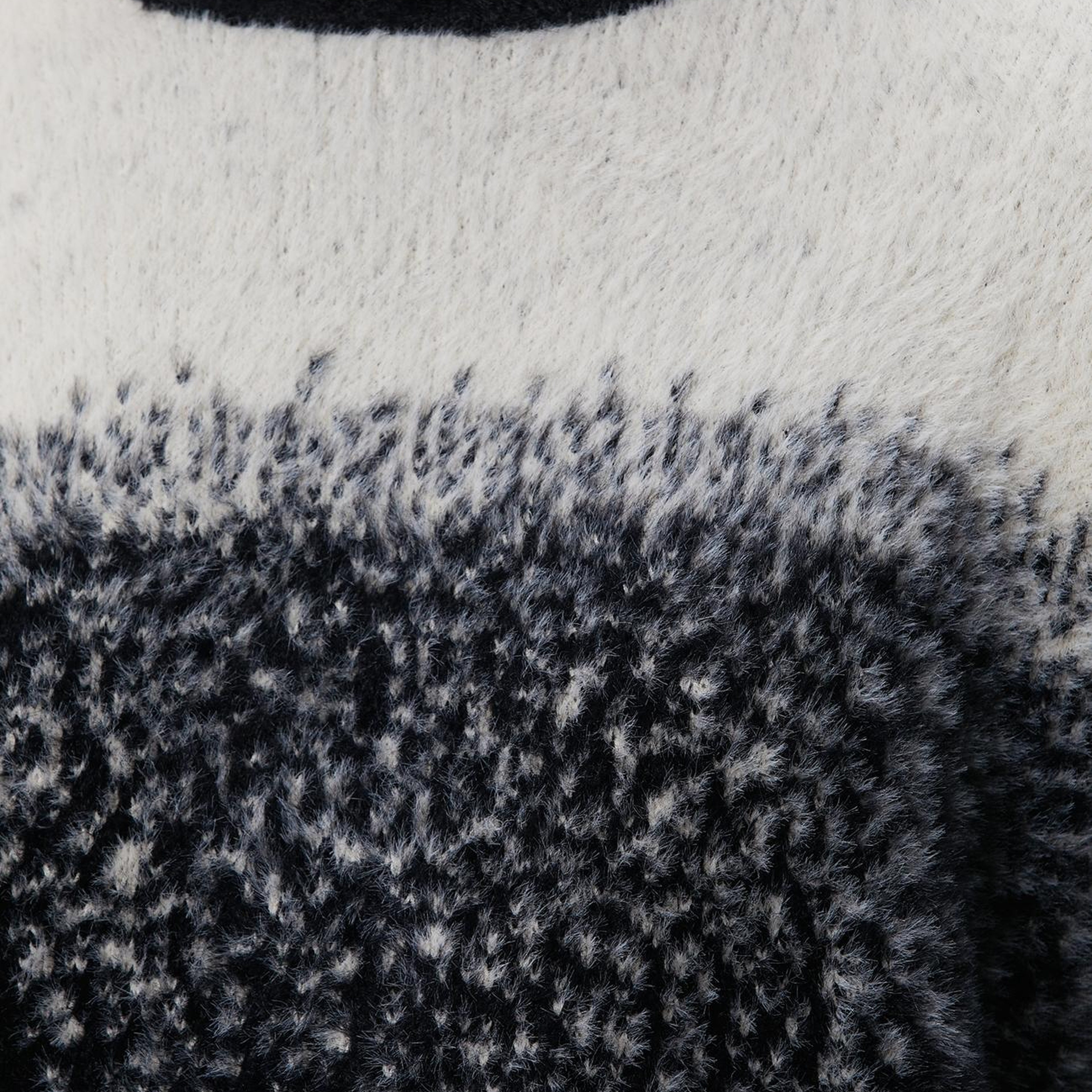 Network Kadın Siyah Yarım Balıkçı Desenli Sakal İp Kazak