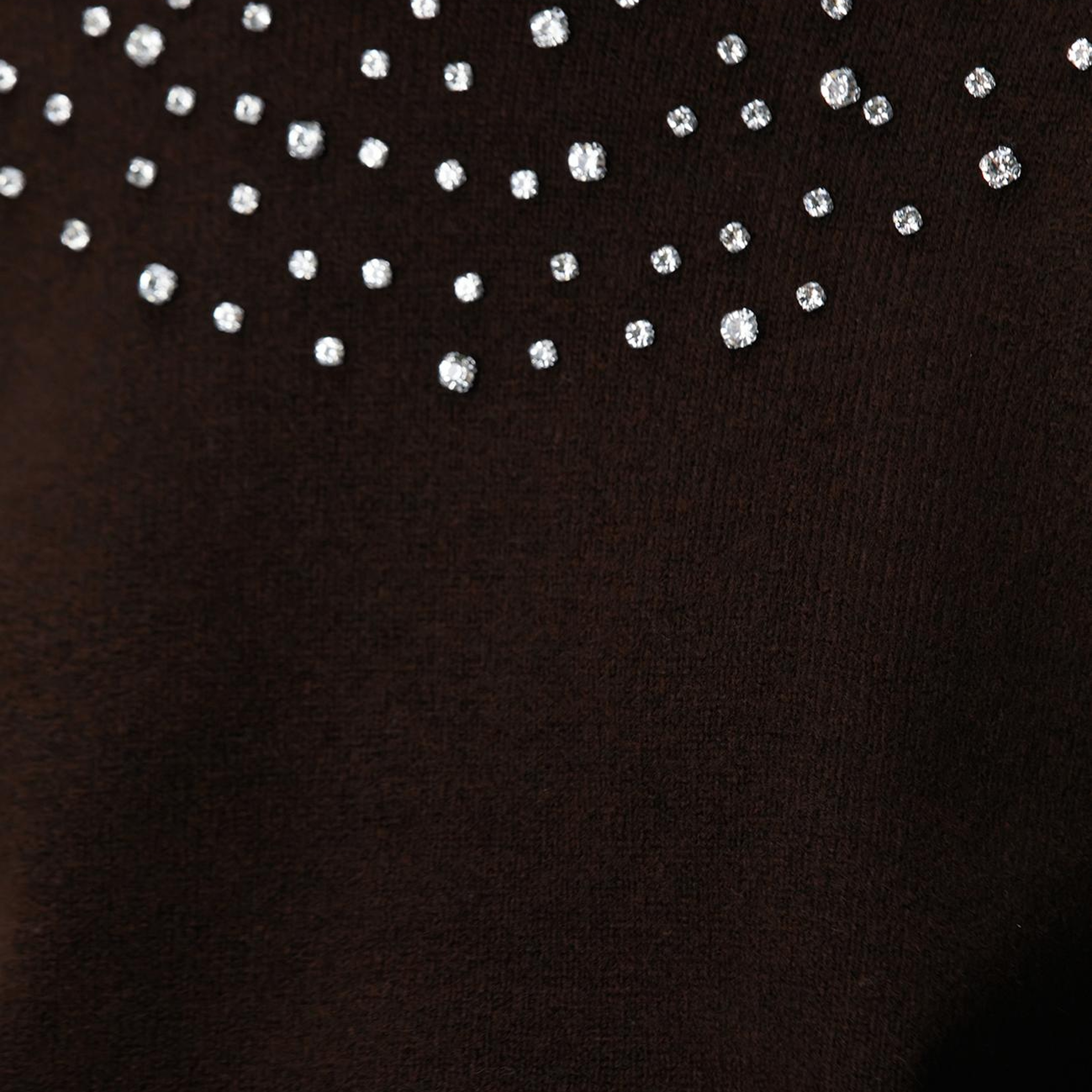 Network Kadın Kahverengi Bisiklet Yaka Taş İşlemeli Kazak