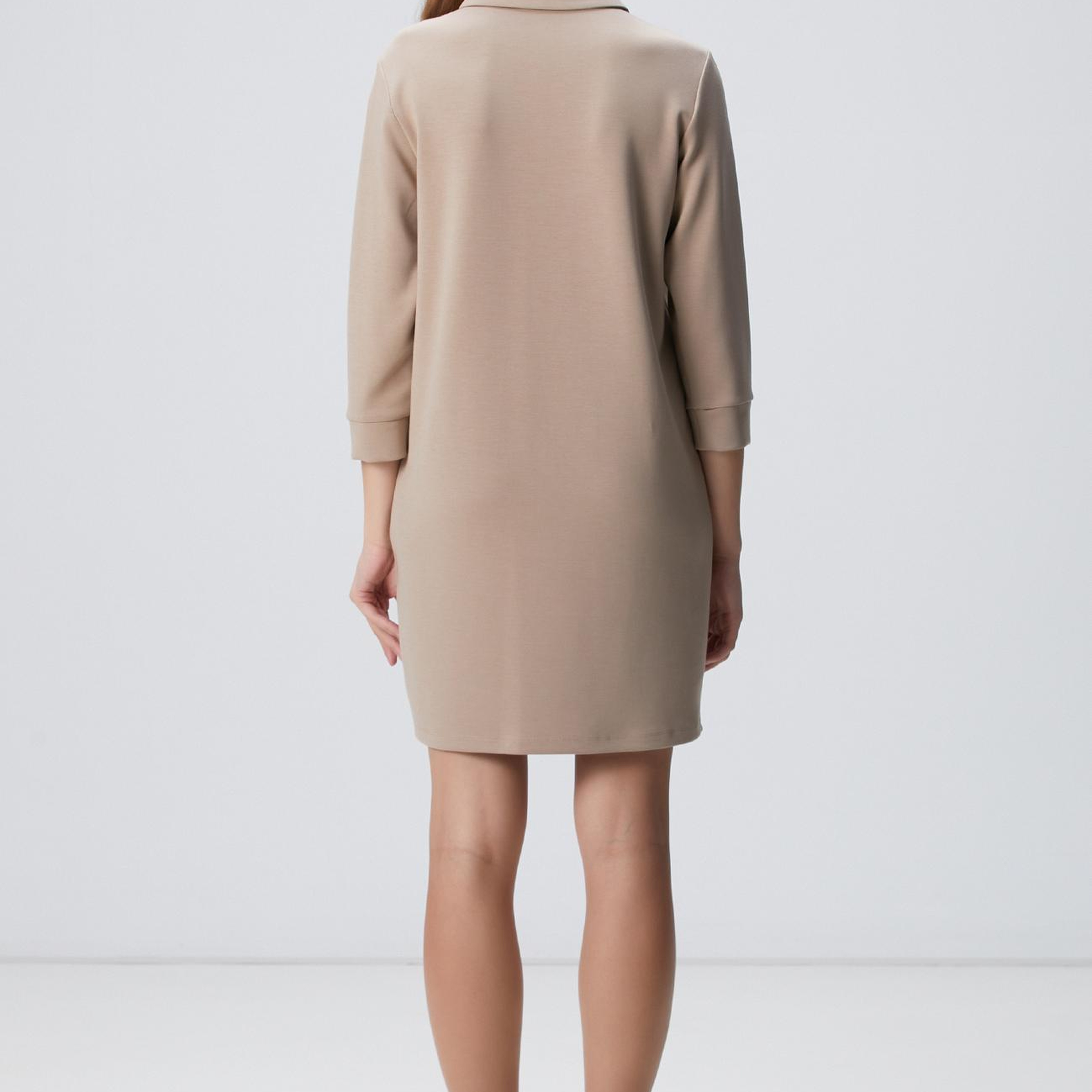 Network Kadın Vizon Polo Örme Elbise