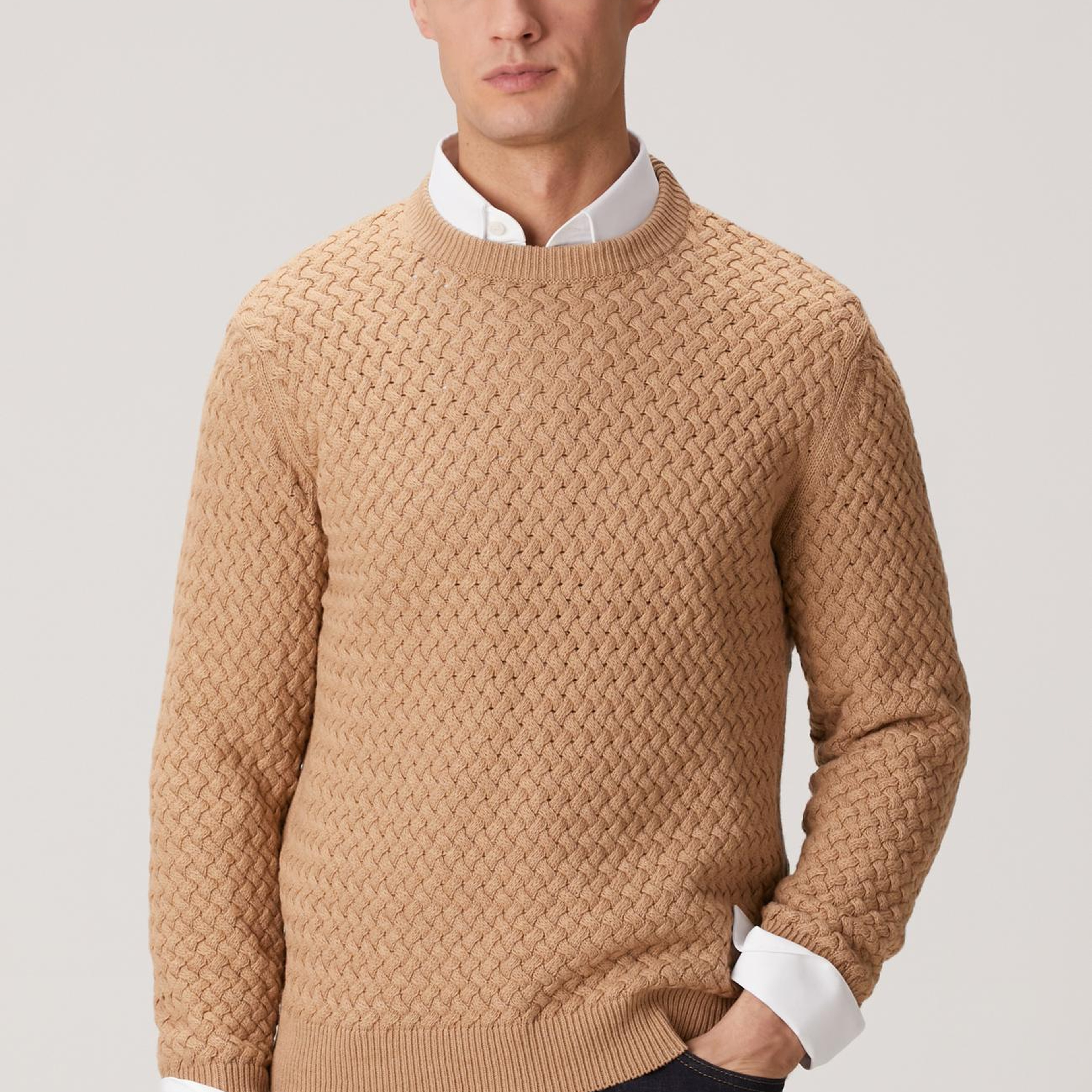 Network Erkek Camel Yün Karışımlı Kazak