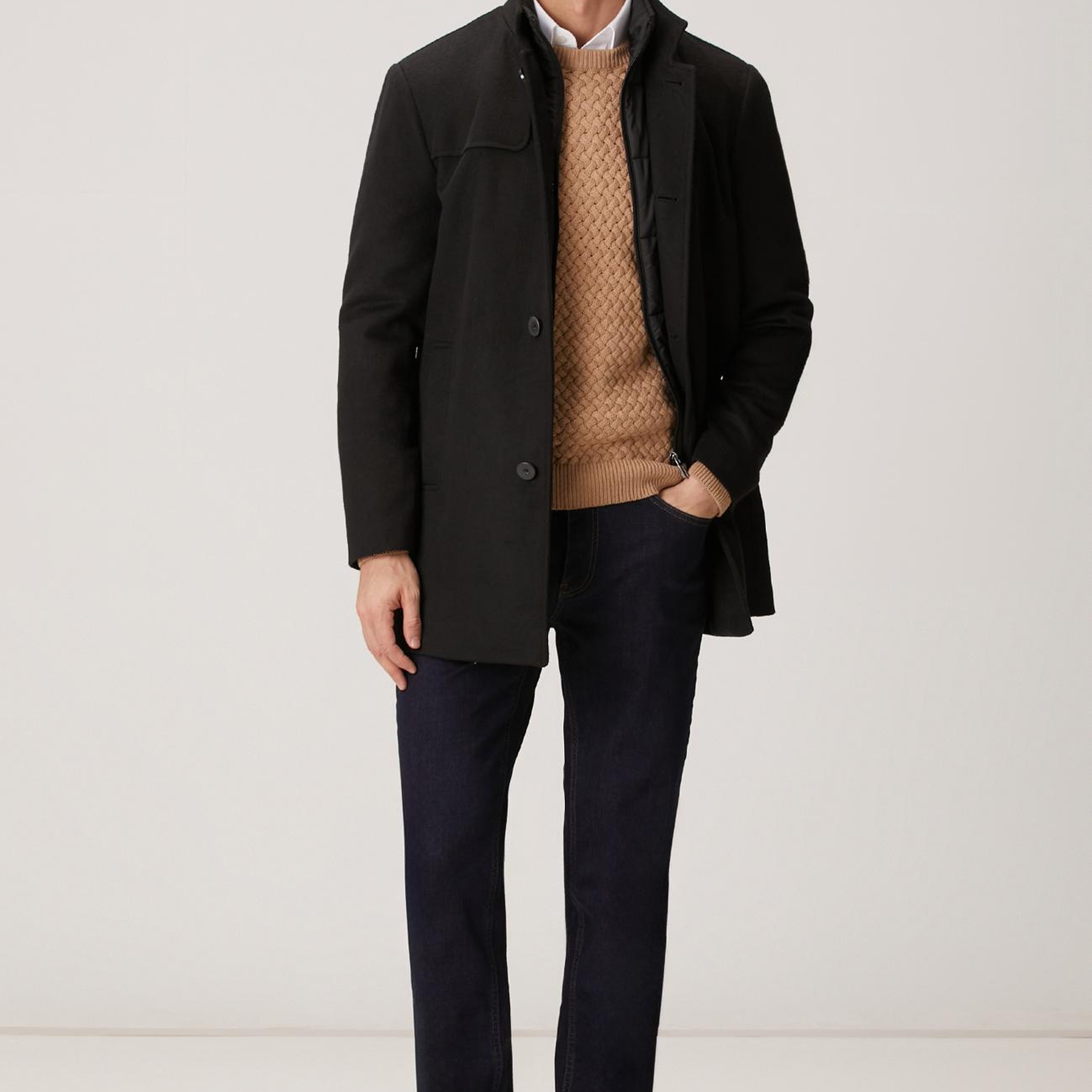 Network Erkek Camel Yün Karışımlı Kazak