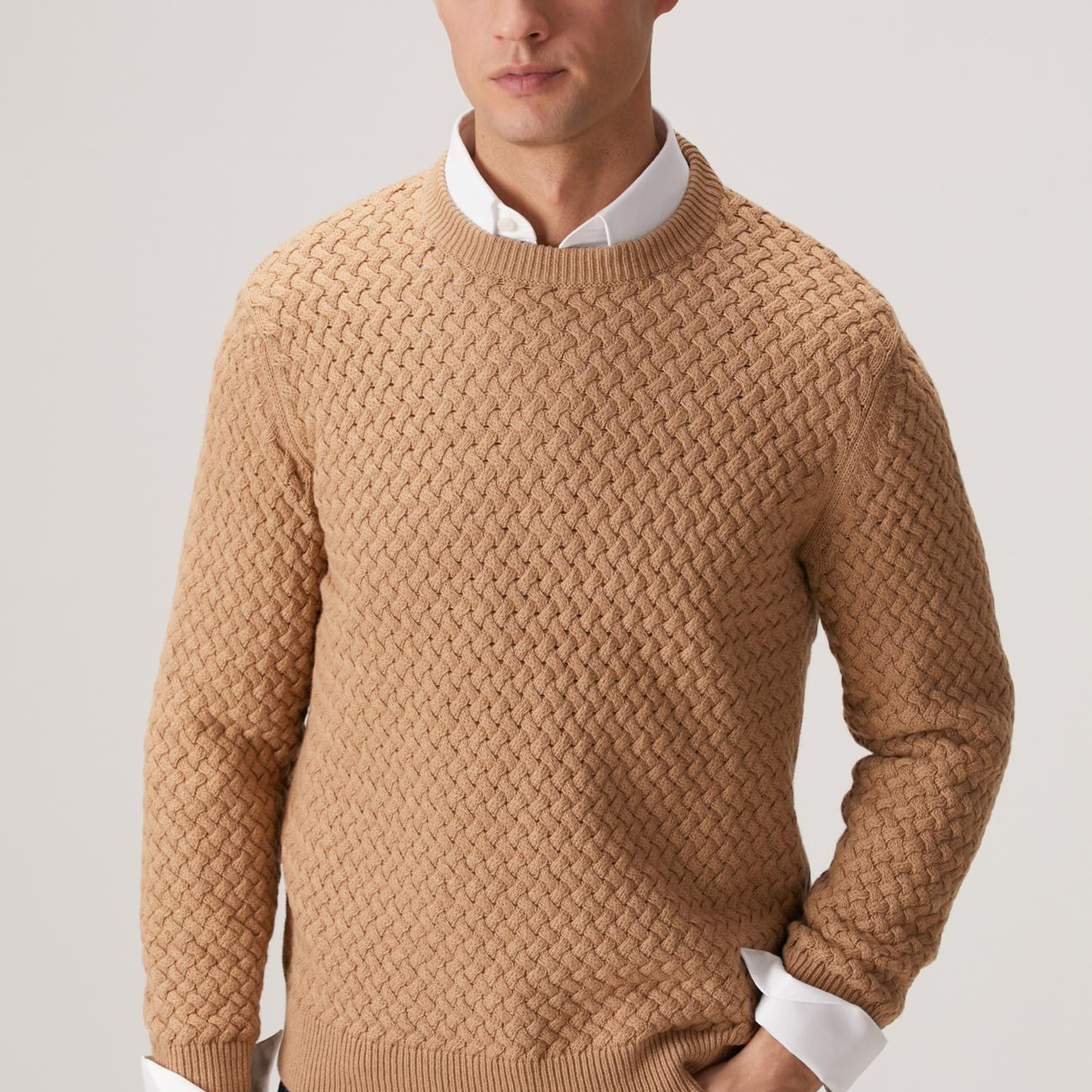 Network Erkek Camel Yün Karışımlı Kazak