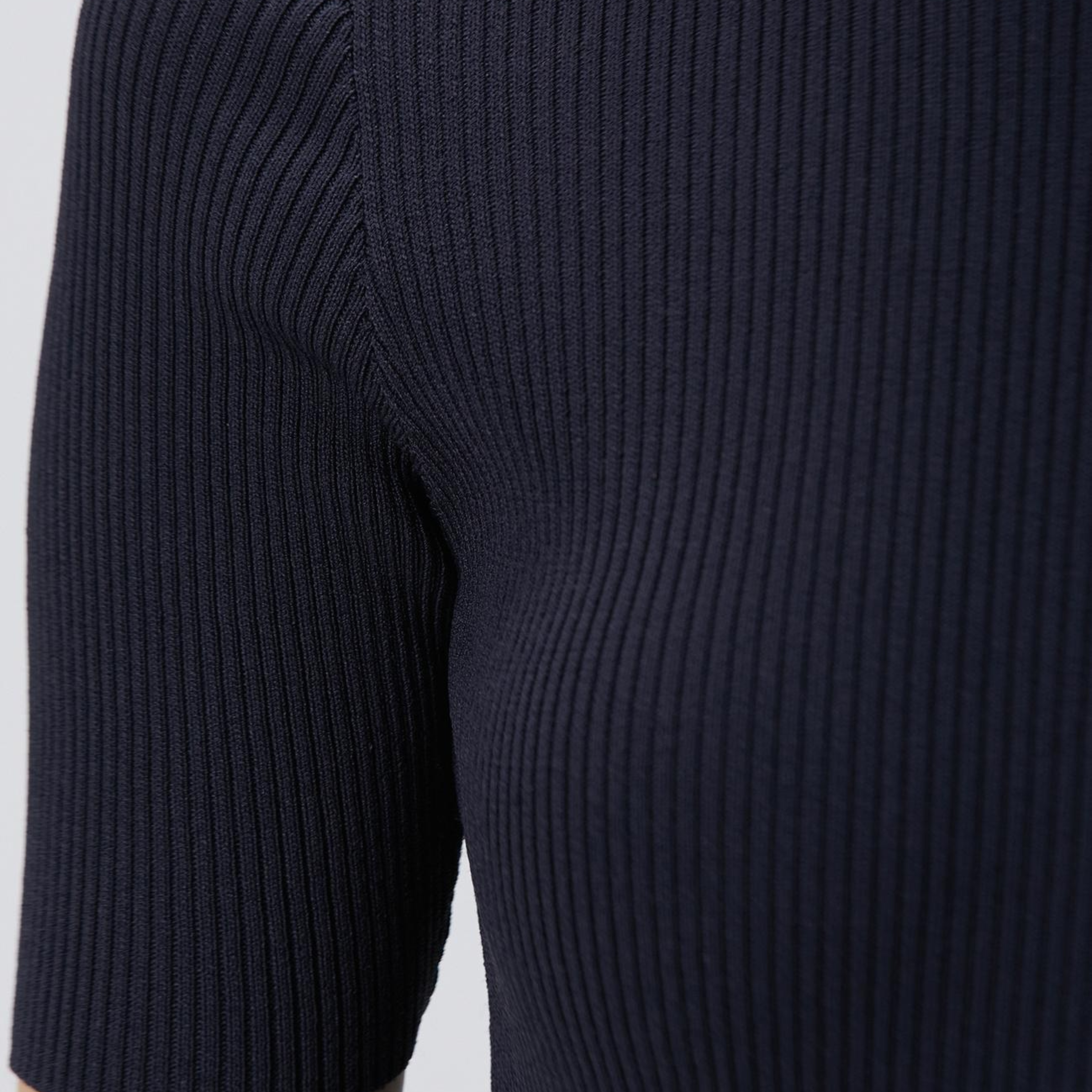 Network Kadın Lacivert Örgülü Dik Yaka Rayon Basic Kazak