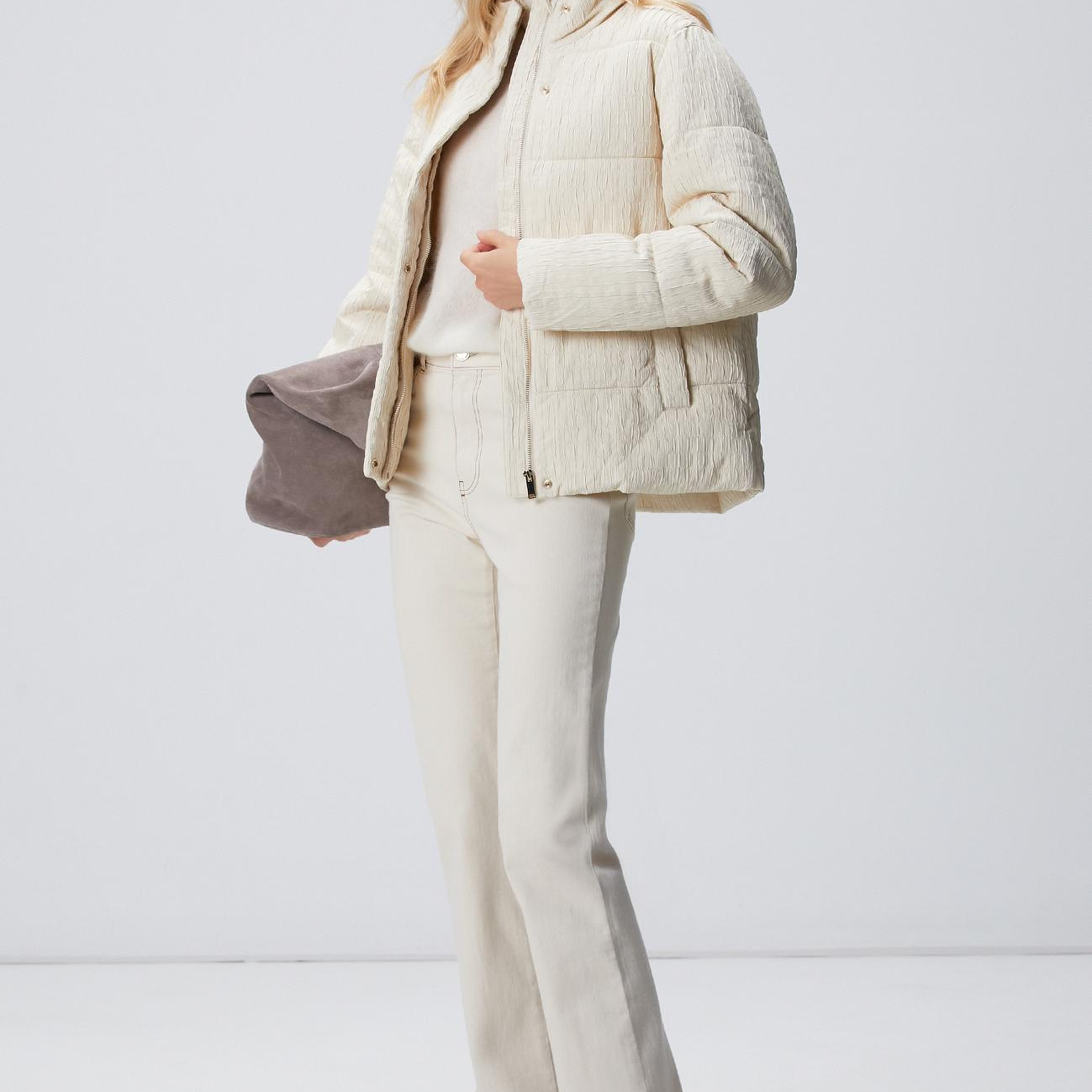 Network Kadın Bej Kısa Kaban