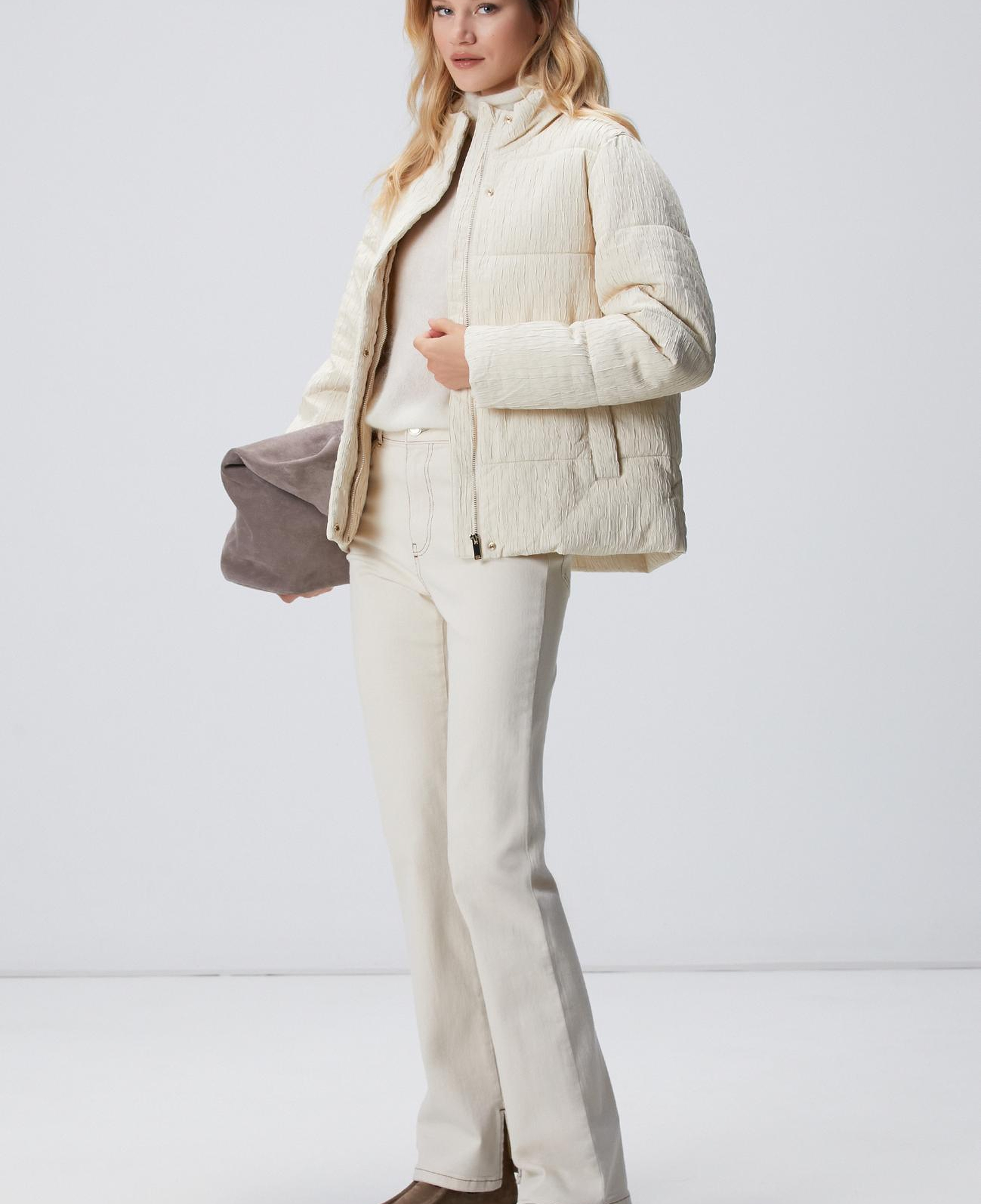 Network Kadın Bej Kısa Kaban