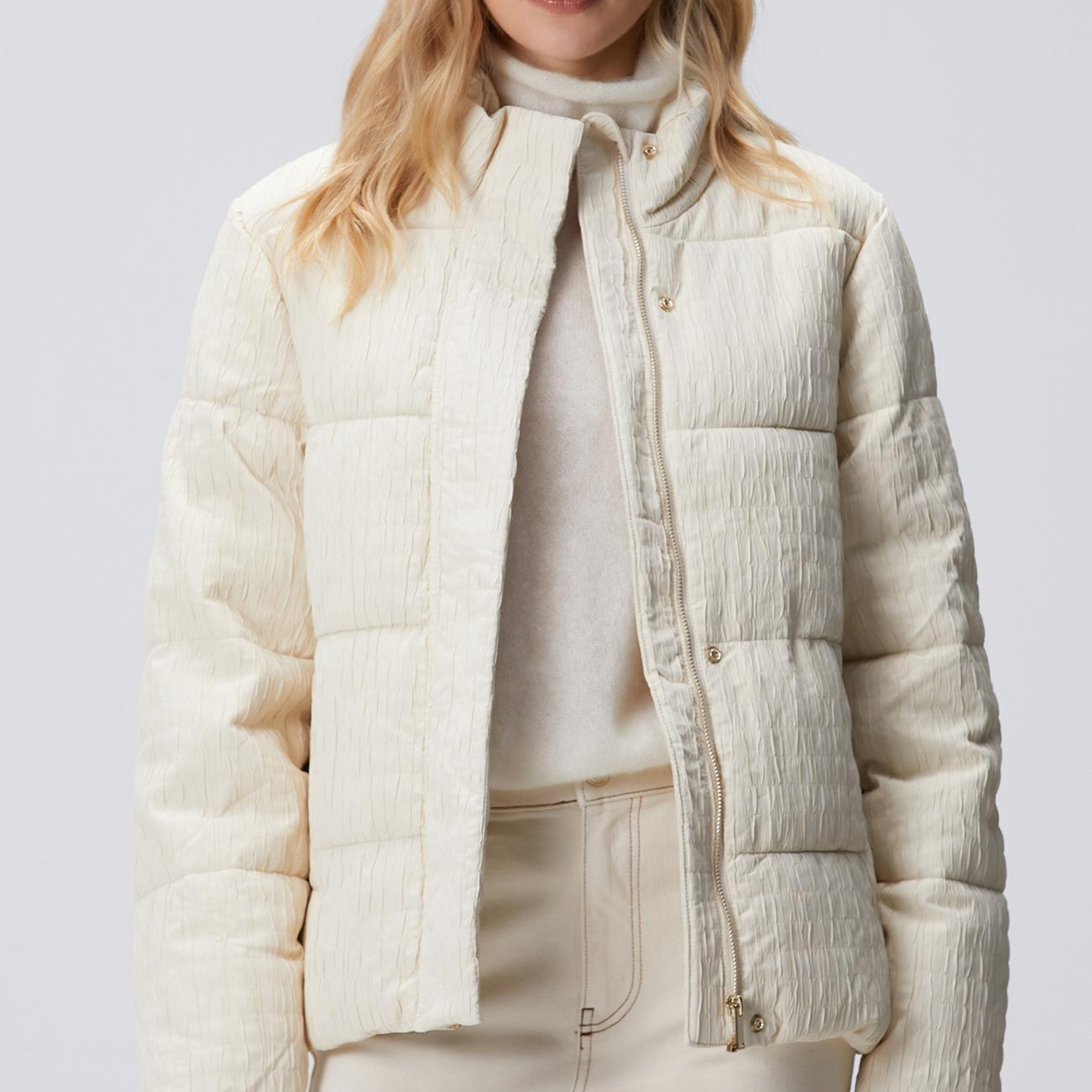 Network Kadın Bej Kısa Kaban