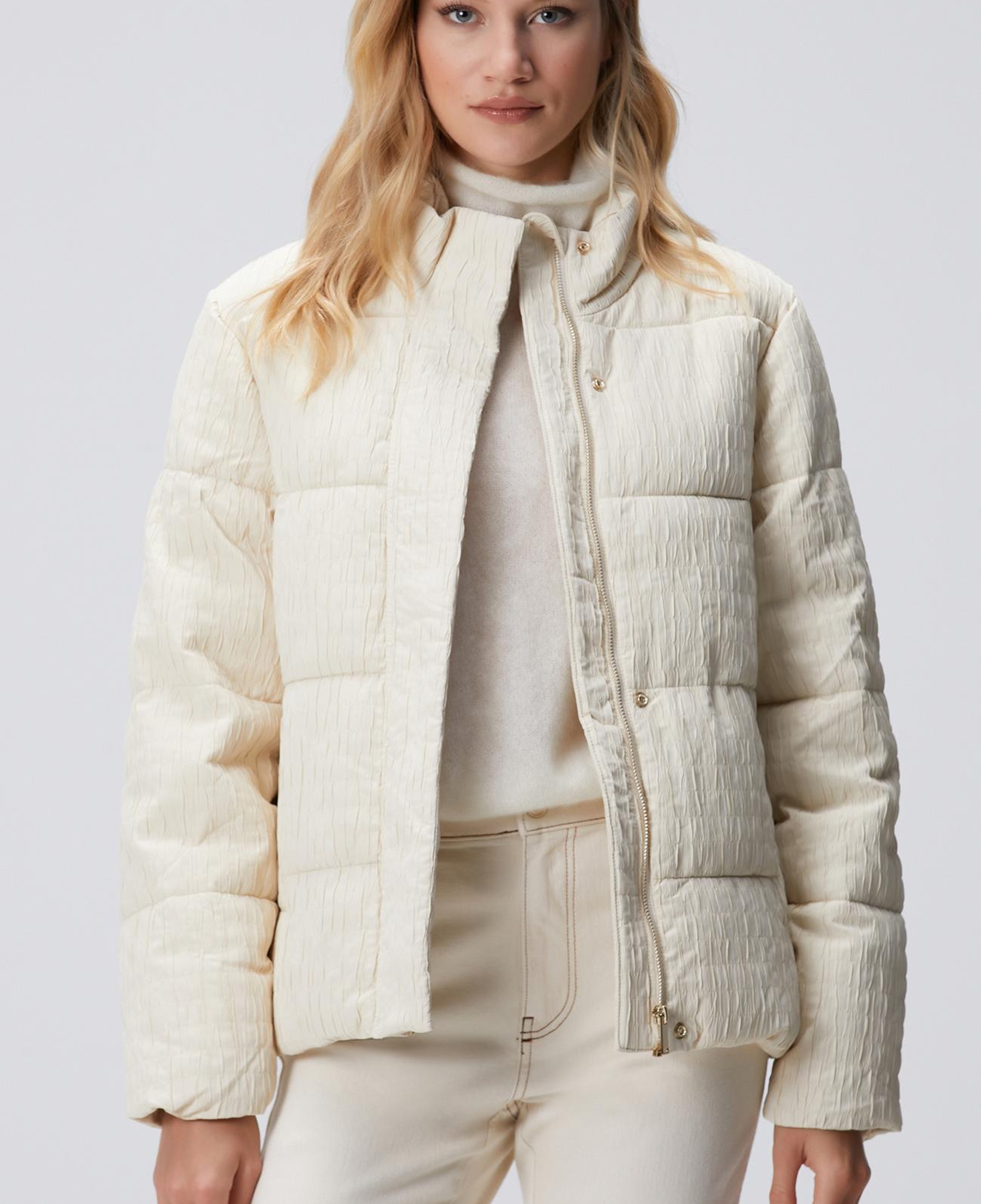 Network Kadın Bej Kısa Kaban