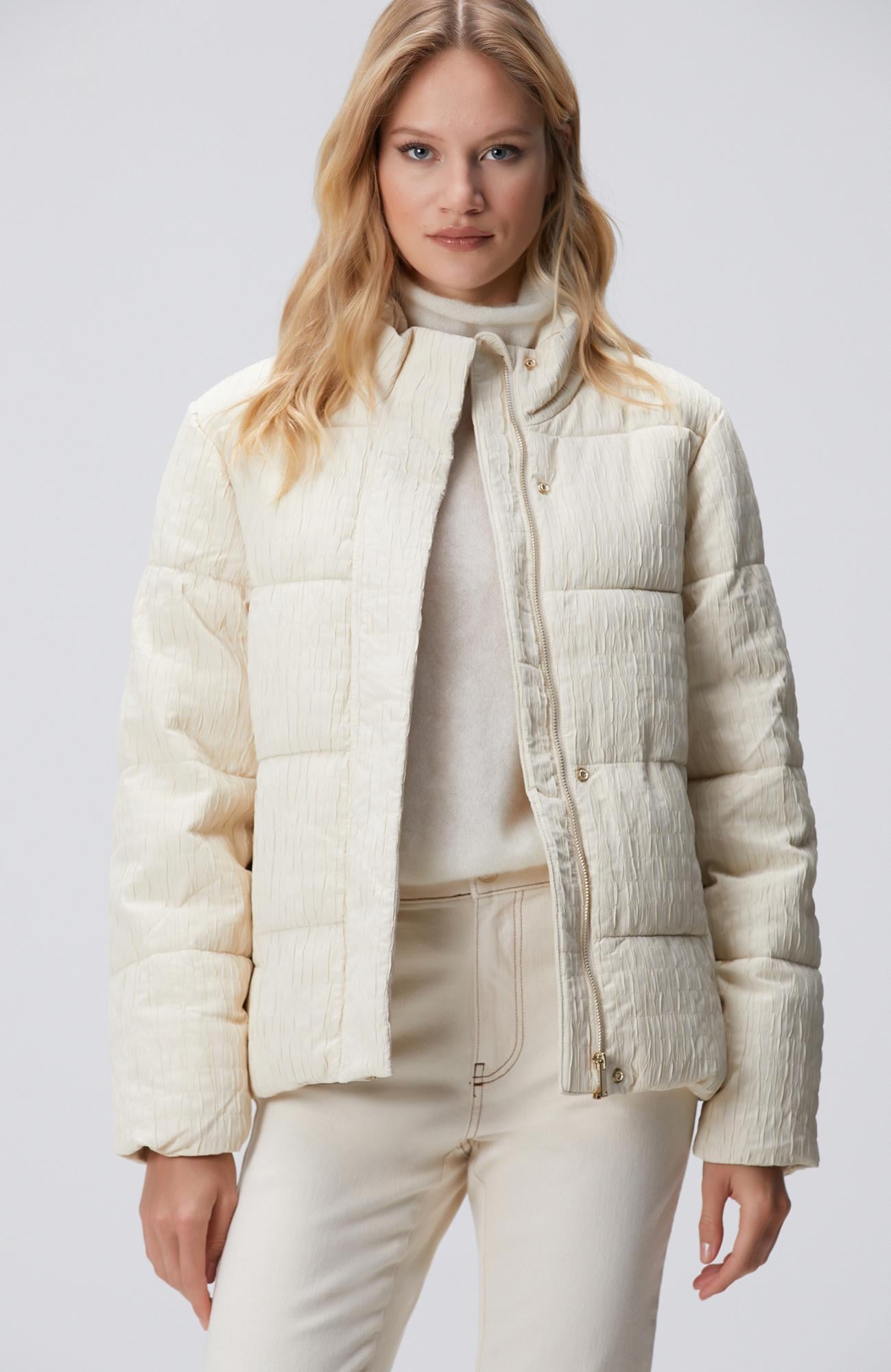 Network Kadın Bej Kısa Kaban