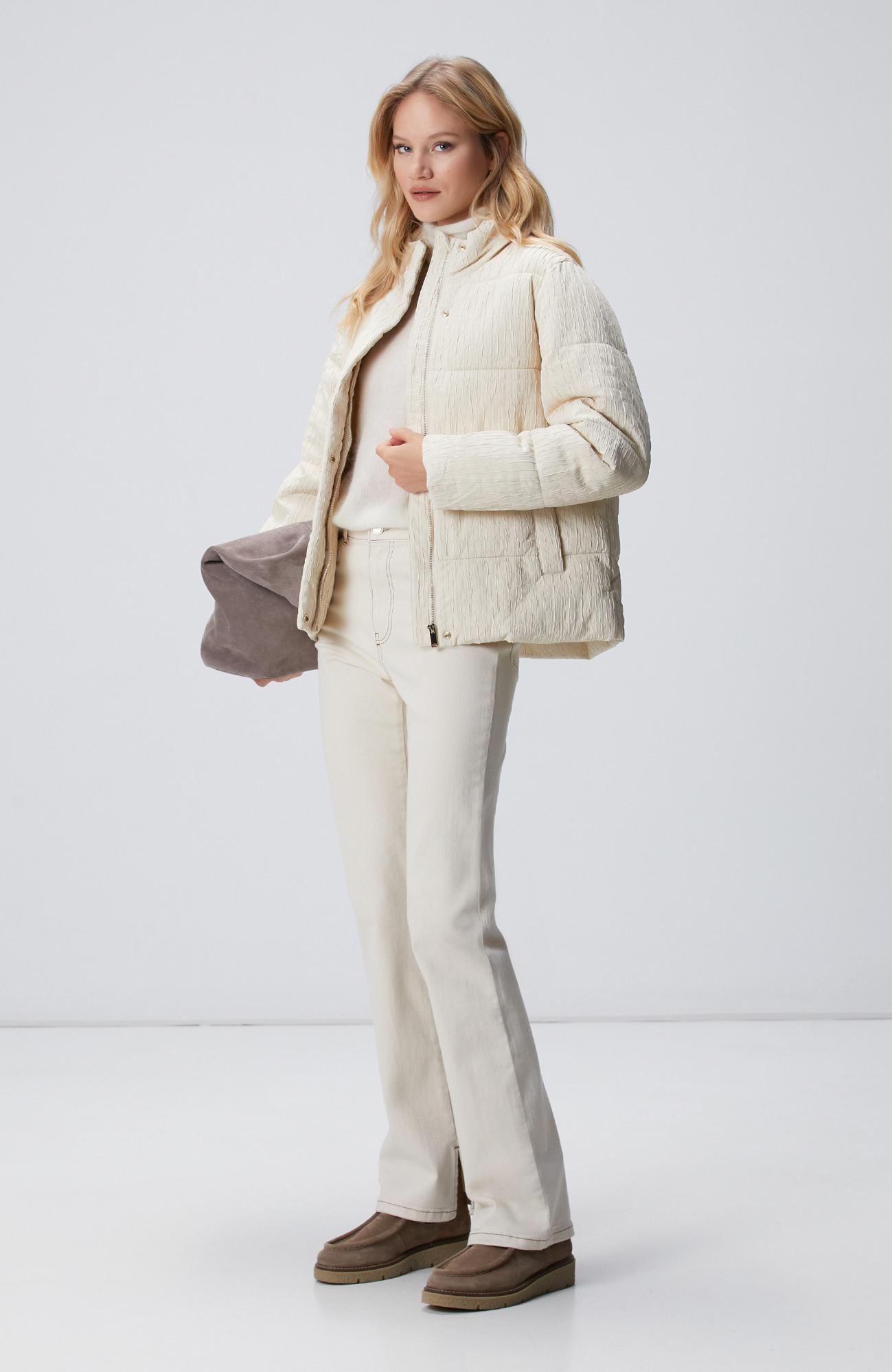 Network Kadın Bej Kısa Kaban