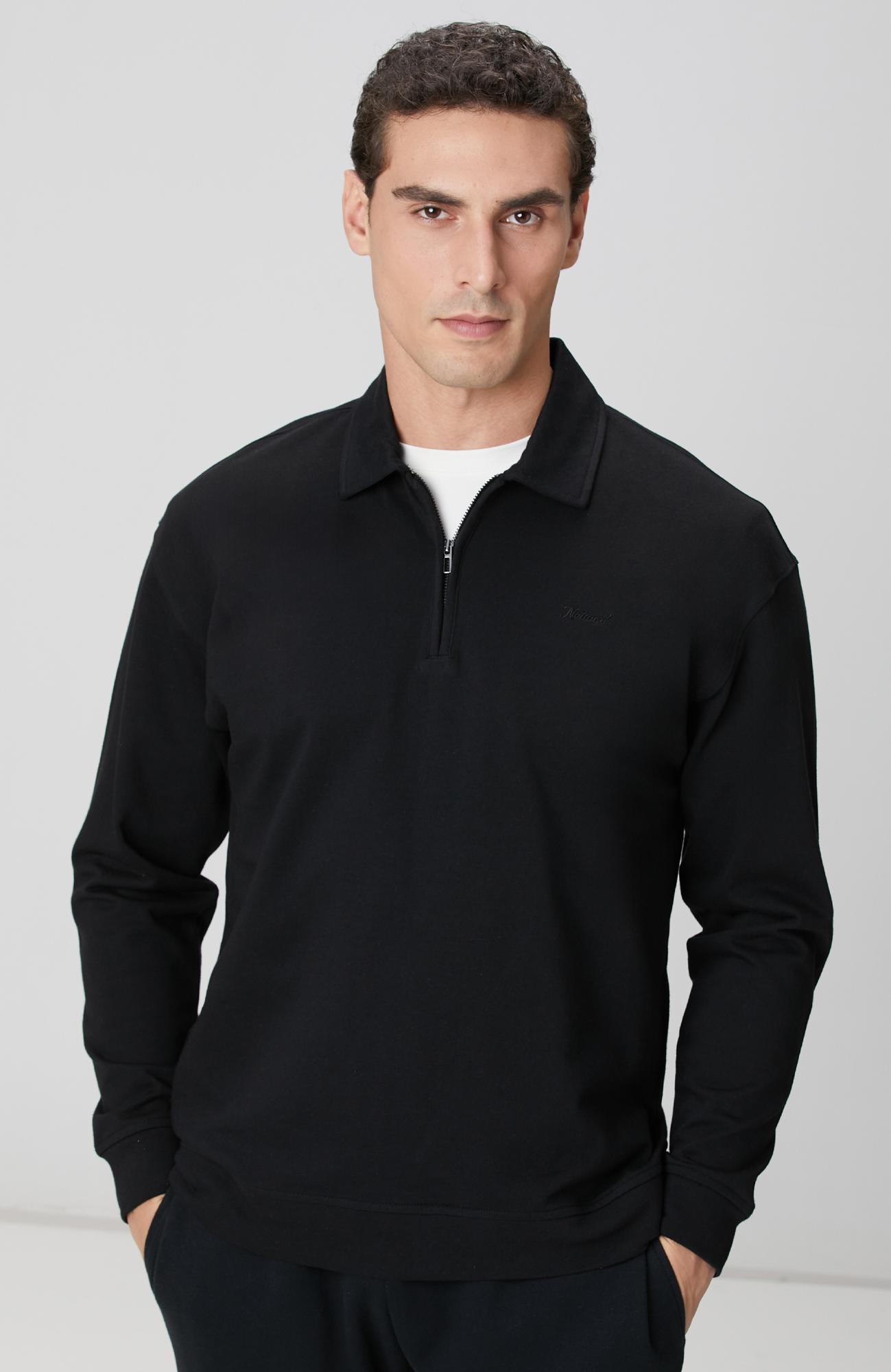 Network Erkek Siyah Sweatshirt