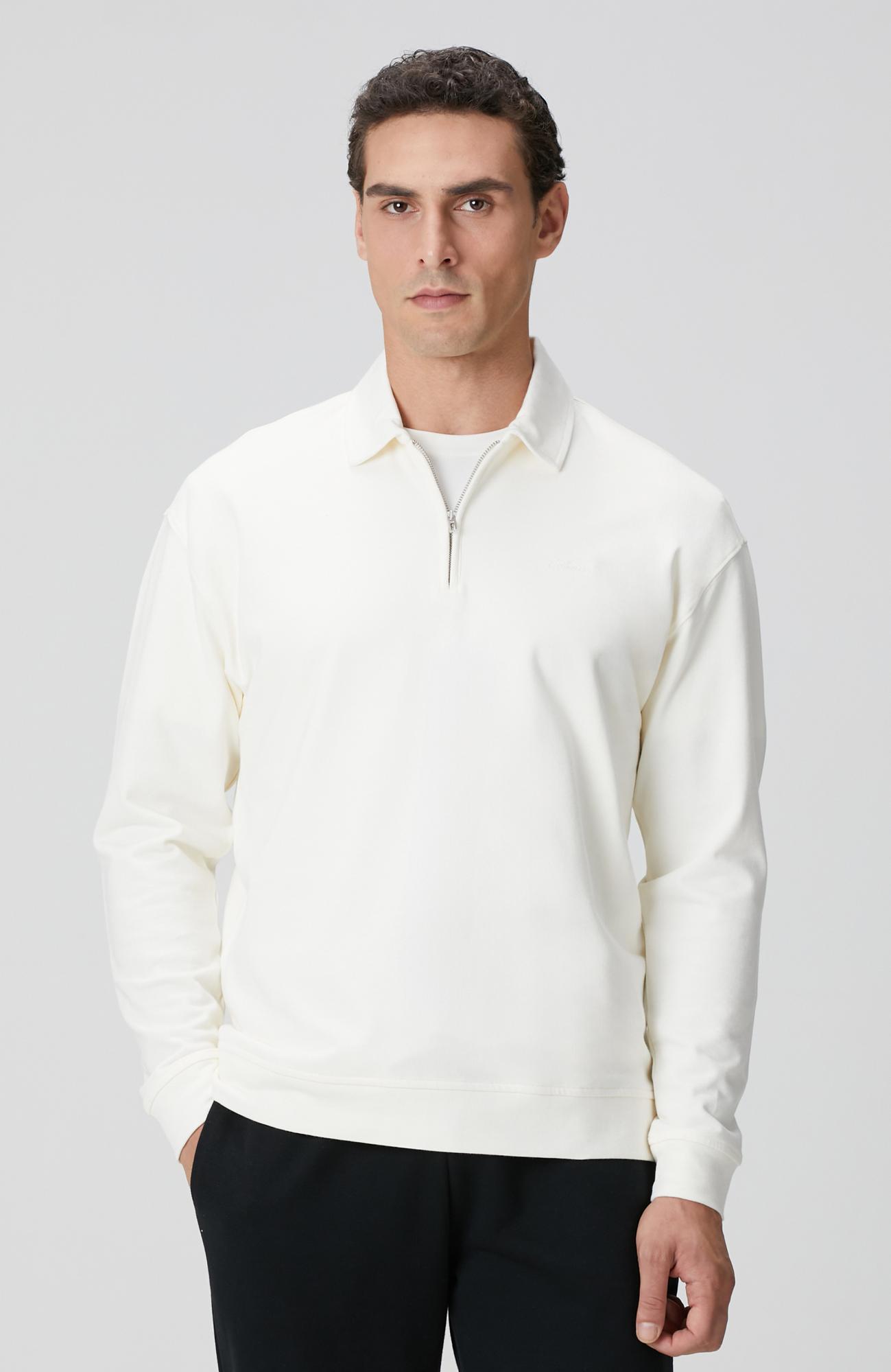 Network Erkek Kırık Beyaz Sweatshirt