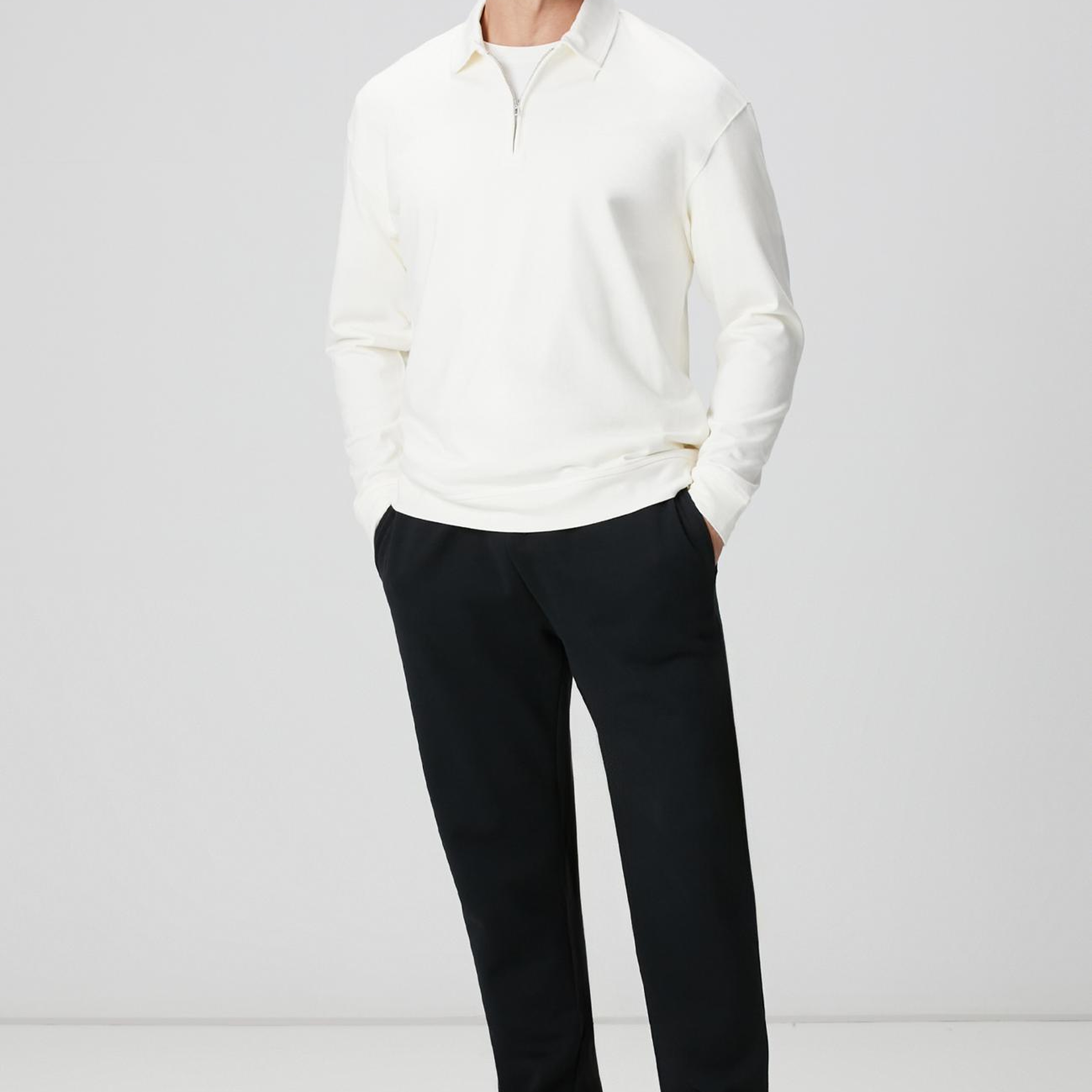 Network Erkek Kırık Beyaz Sweatshirt