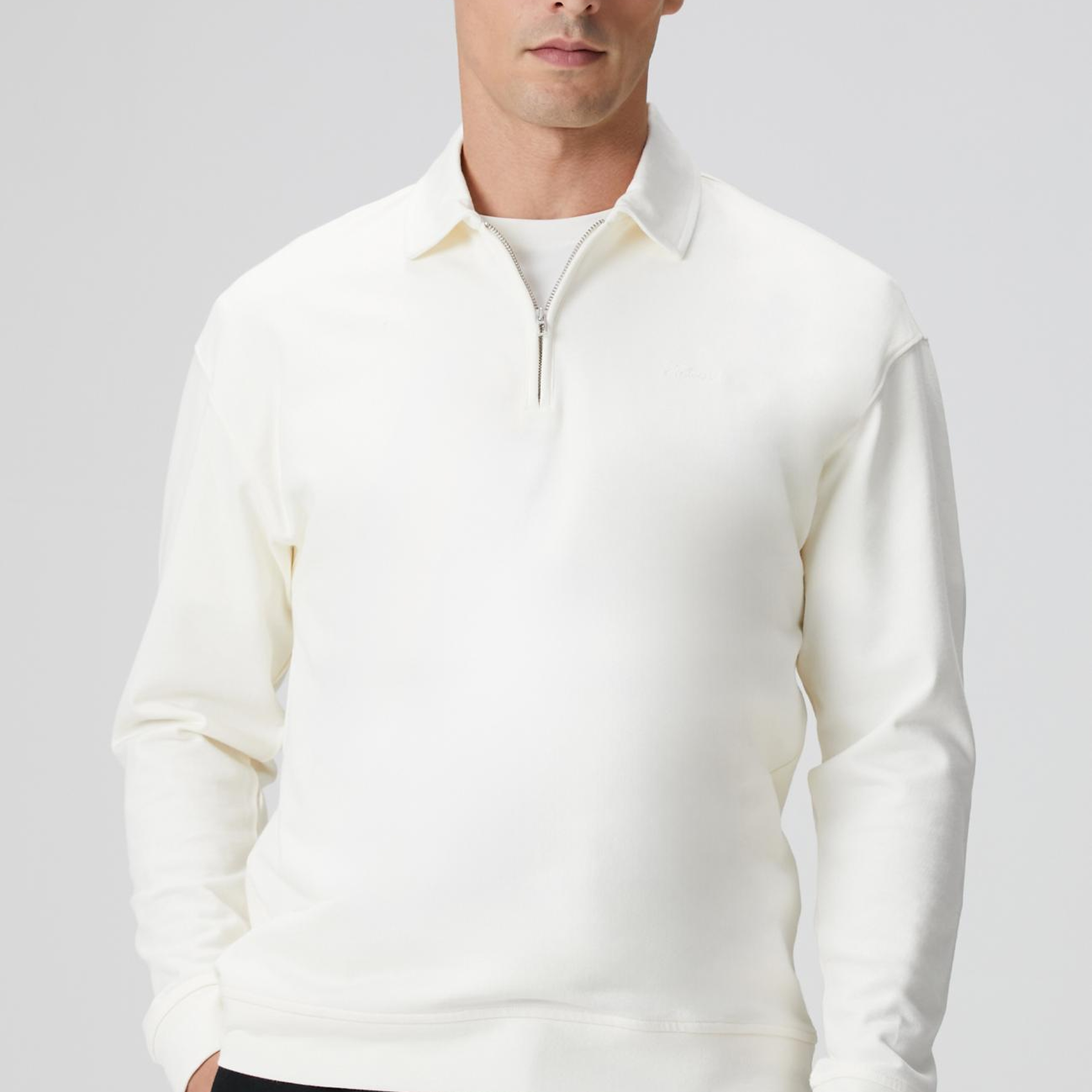 Network Erkek Kırık Beyaz Sweatshirt