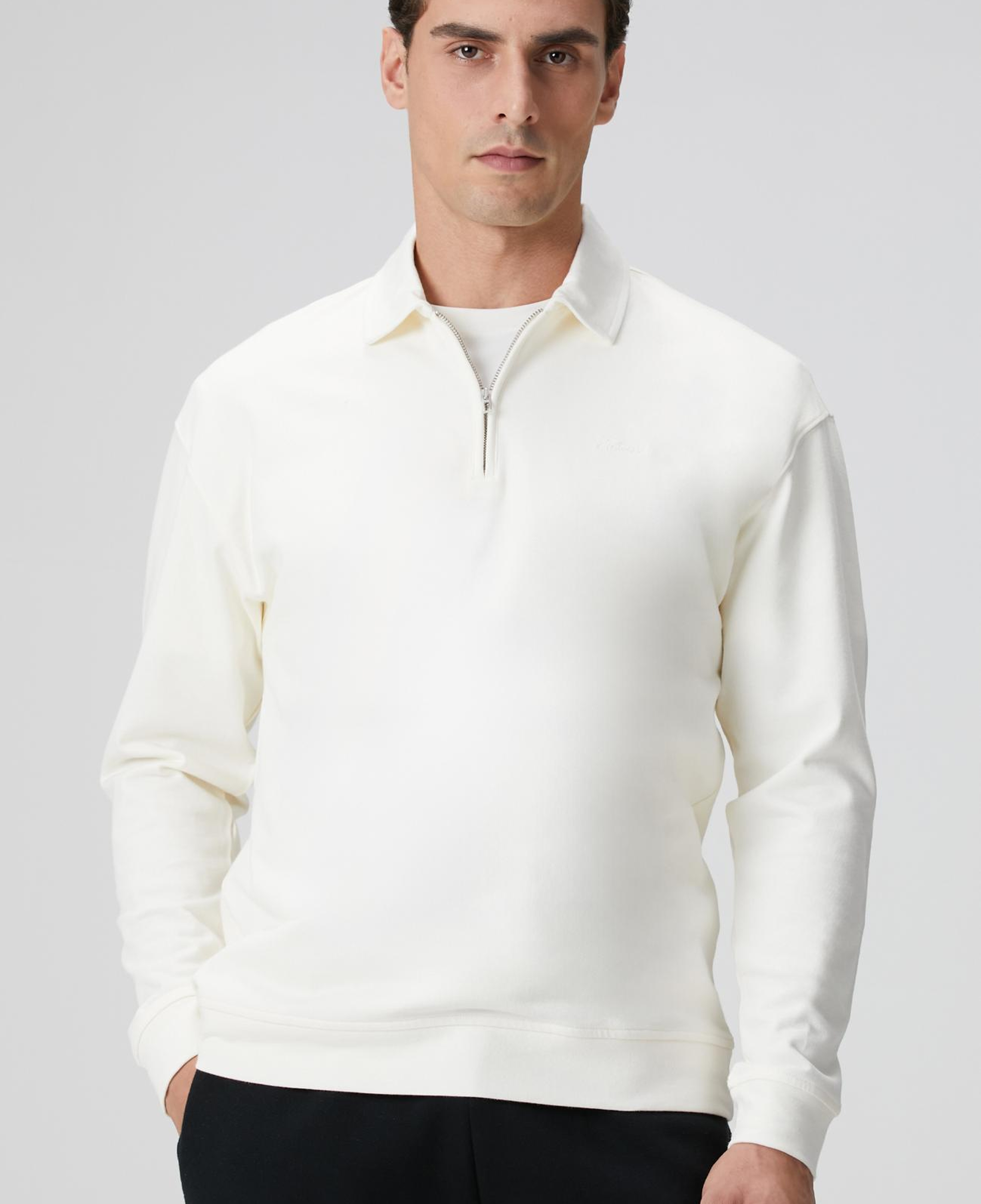 Network Erkek Kırık Beyaz Sweatshirt