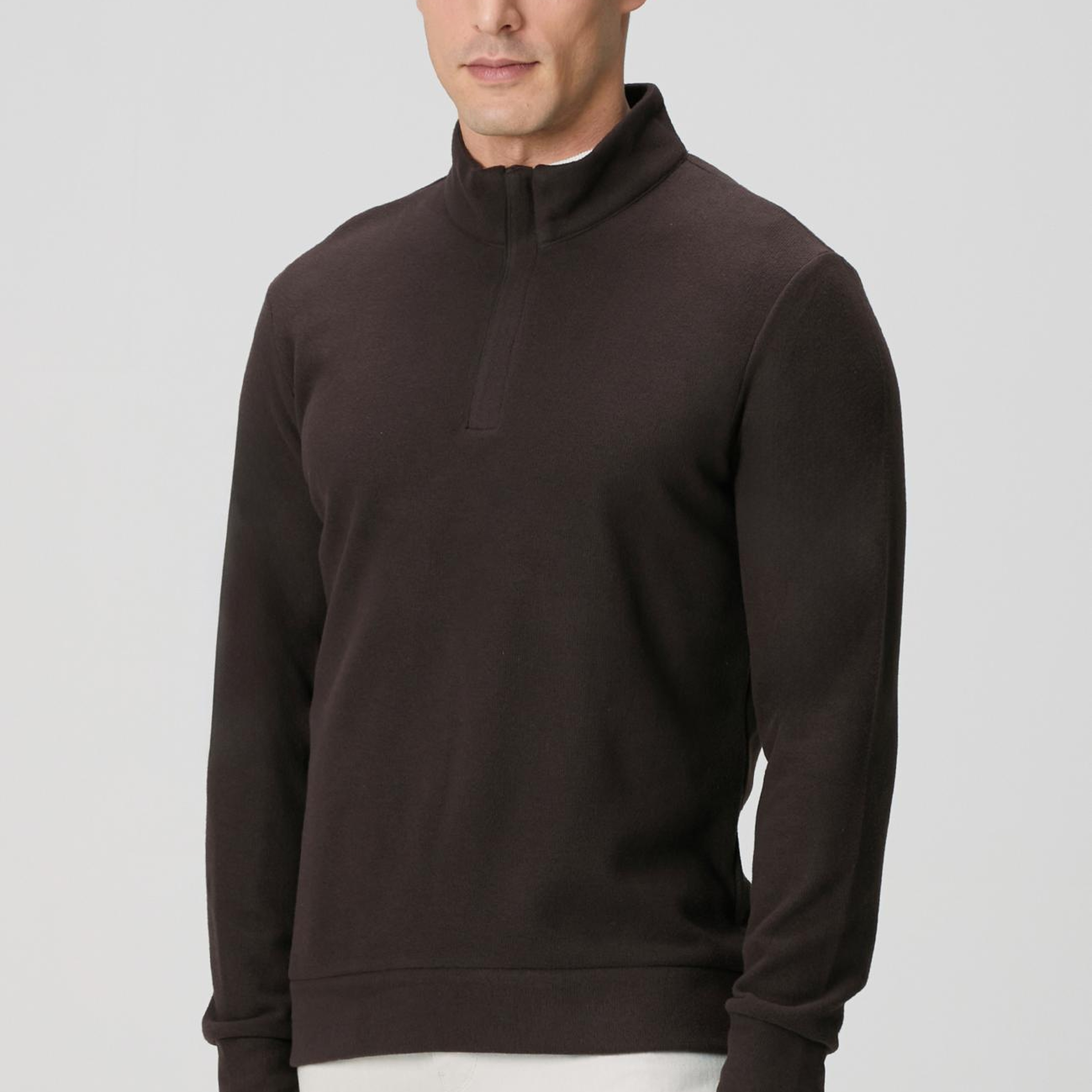 Network Erkek Acı Kahve Süet Garni Detaylı Sweatshirt