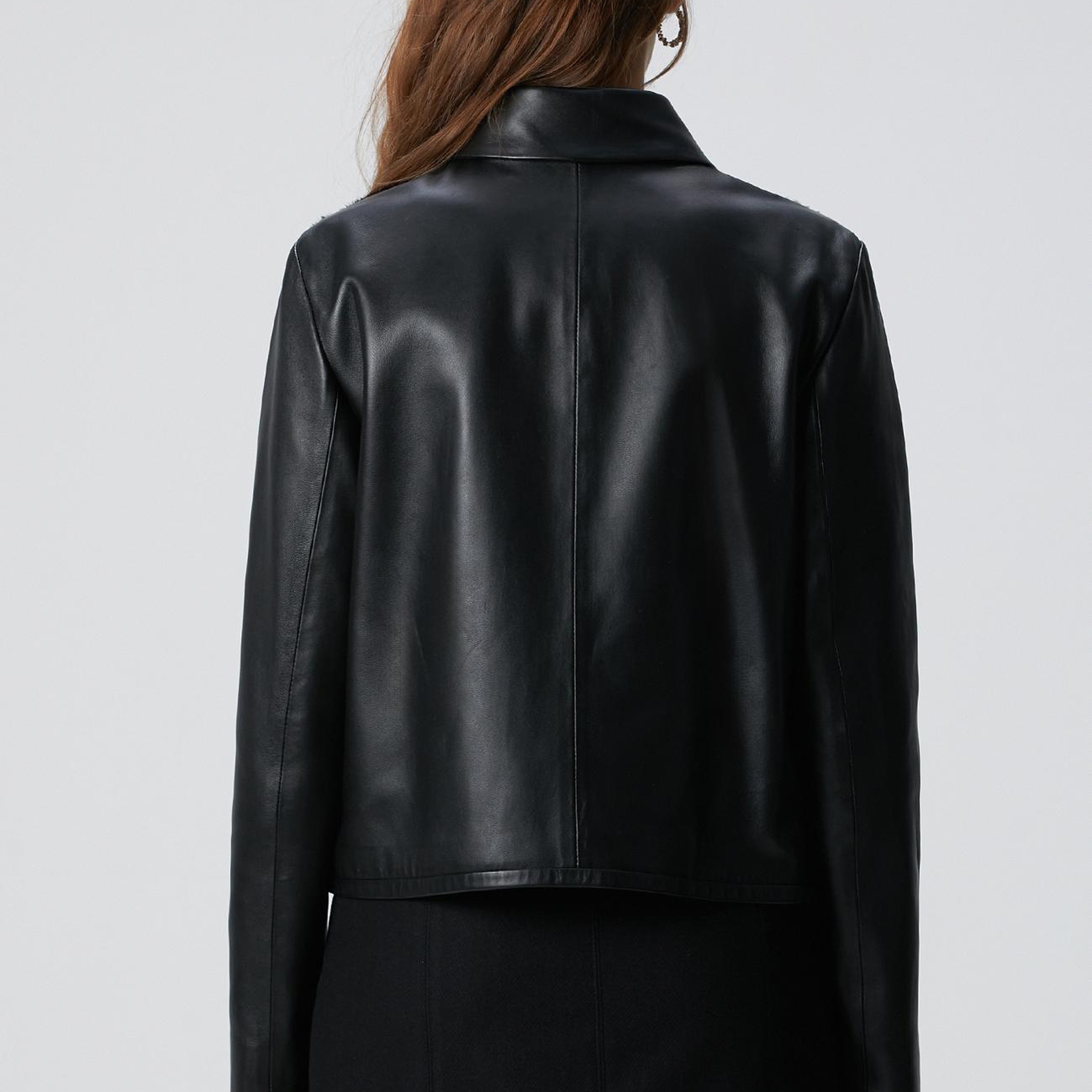 Network Kadın Limited Siyah Kroko Desenli Deri Mont