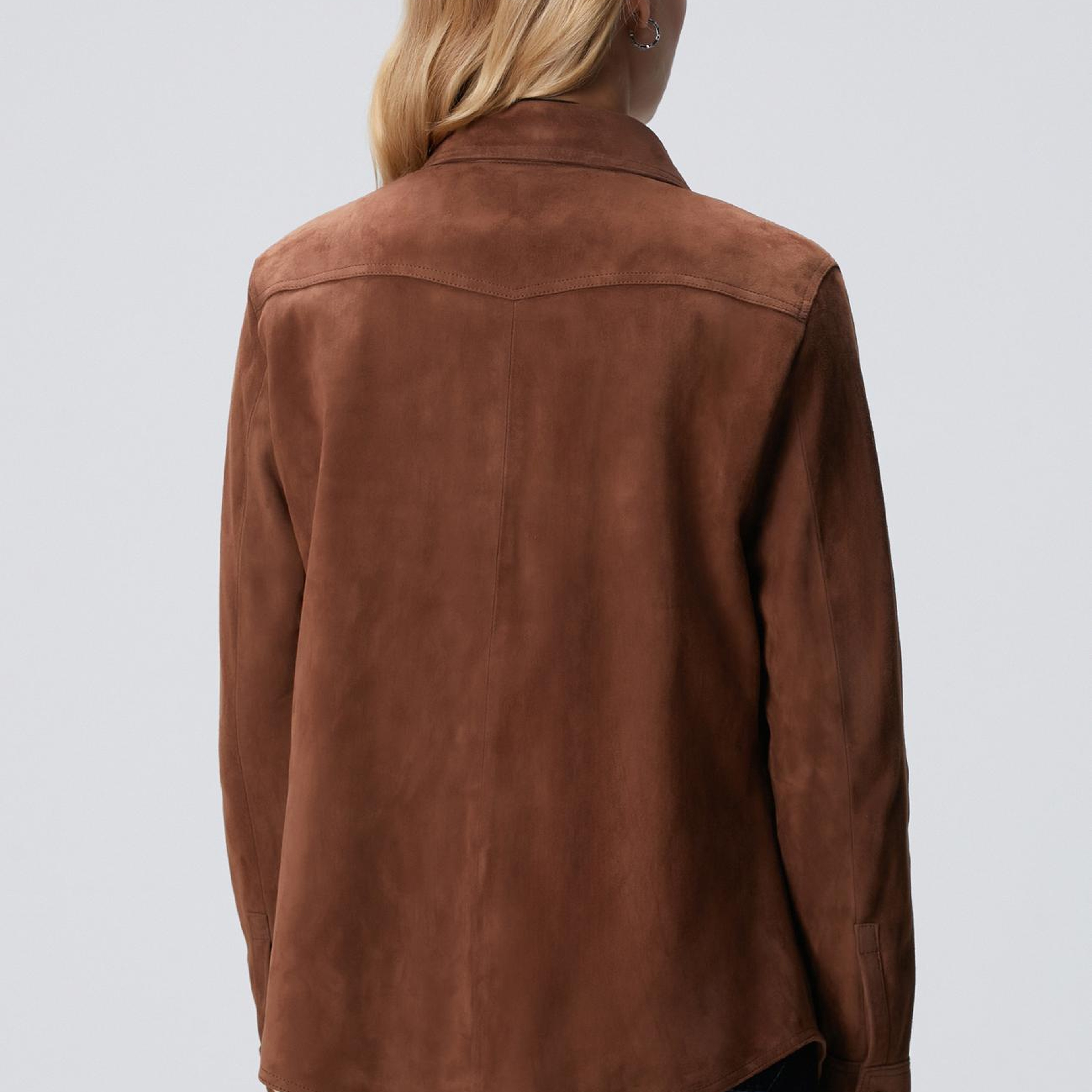 Network Kadın Kahverengi Süet Deri Gömlek