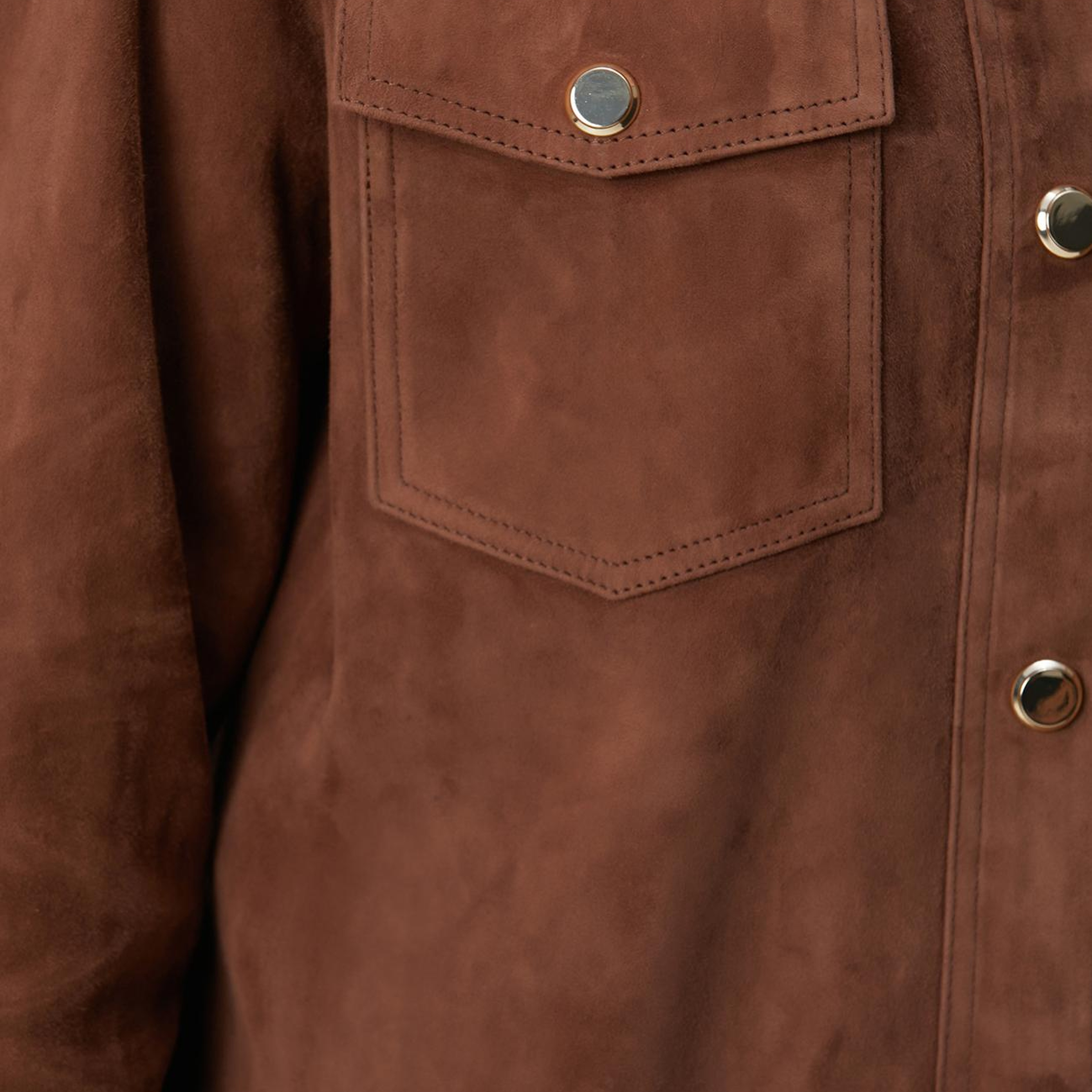 Network Kadın Kahverengi Süet Deri Gömlek