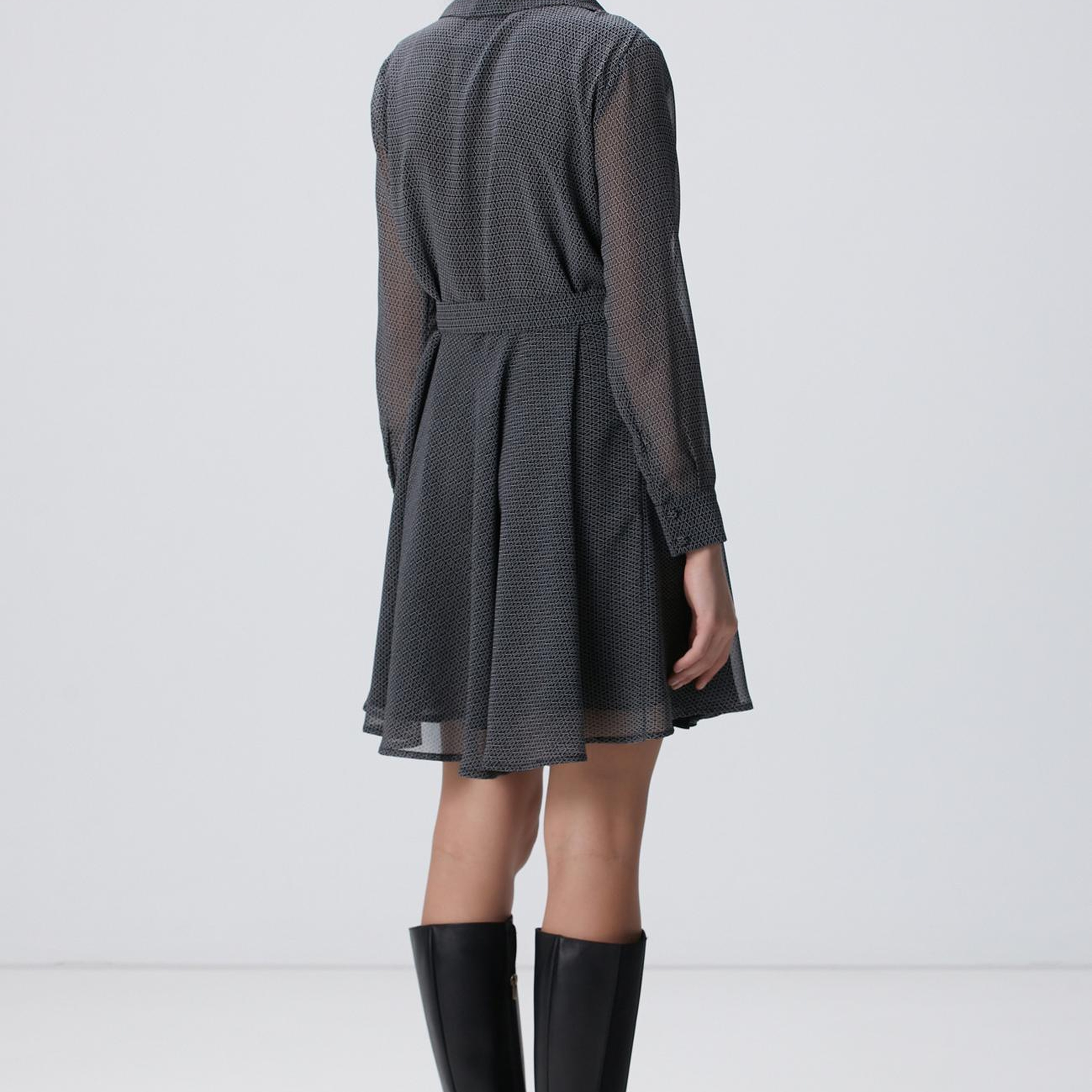 Network Kadın Siyah N Logolu Elbise