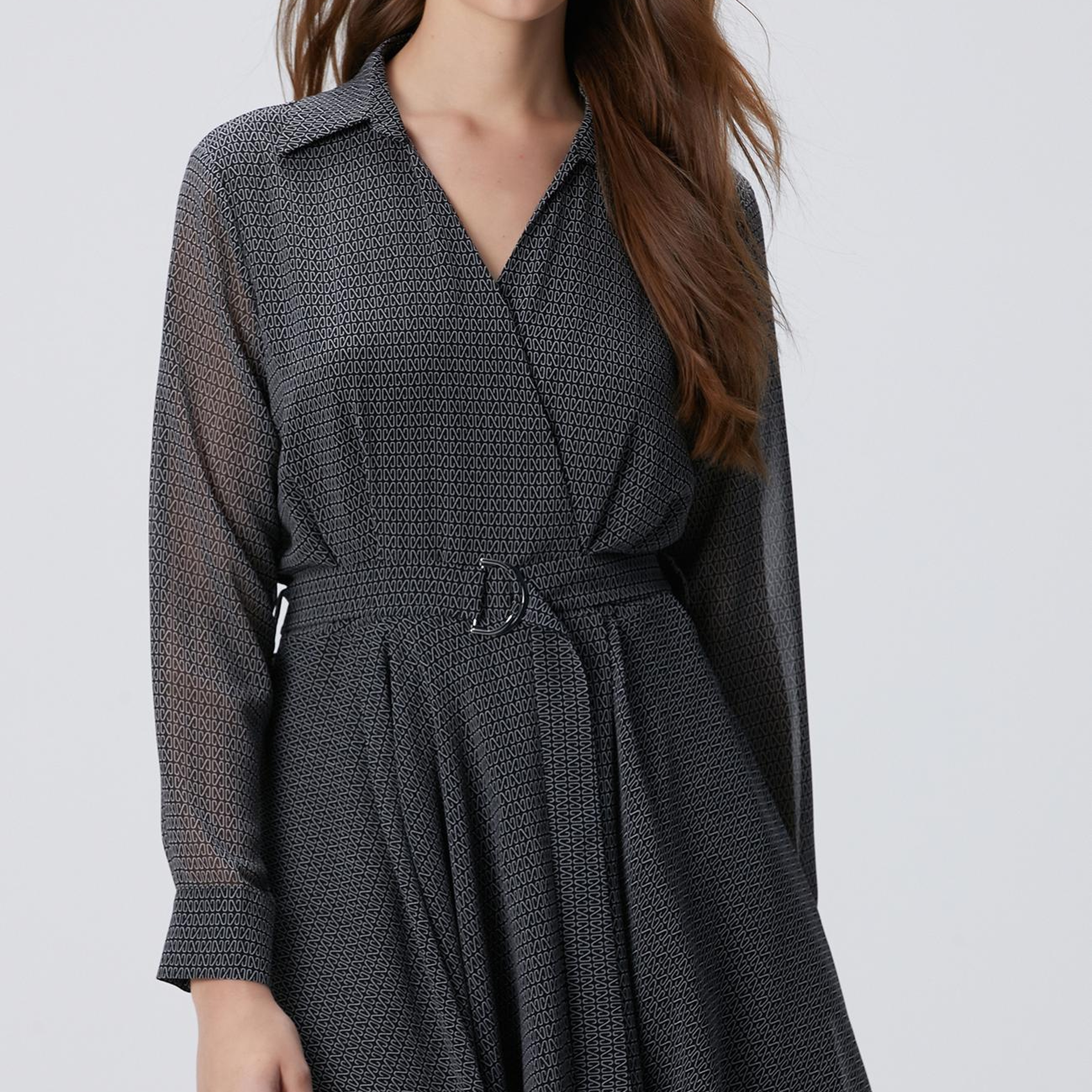 Network Kadın Siyah N Logolu Elbise